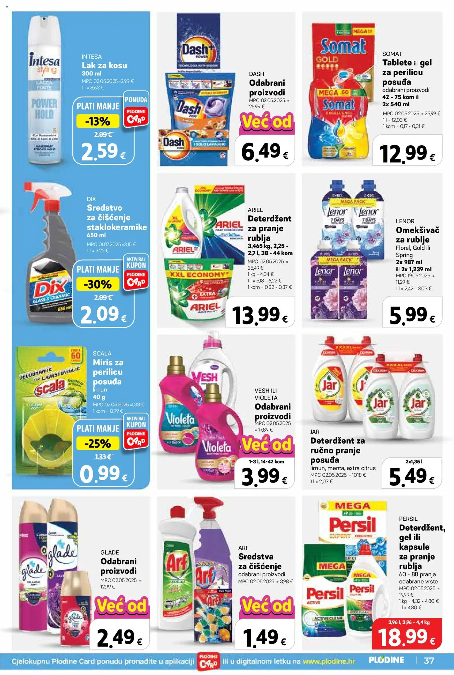 Plodine katalog | vrijedi od 06.08.2026 | Stranica: 37 | Proizvodi: Jar, Violeta, Kapsule za pranje rublja, Persil