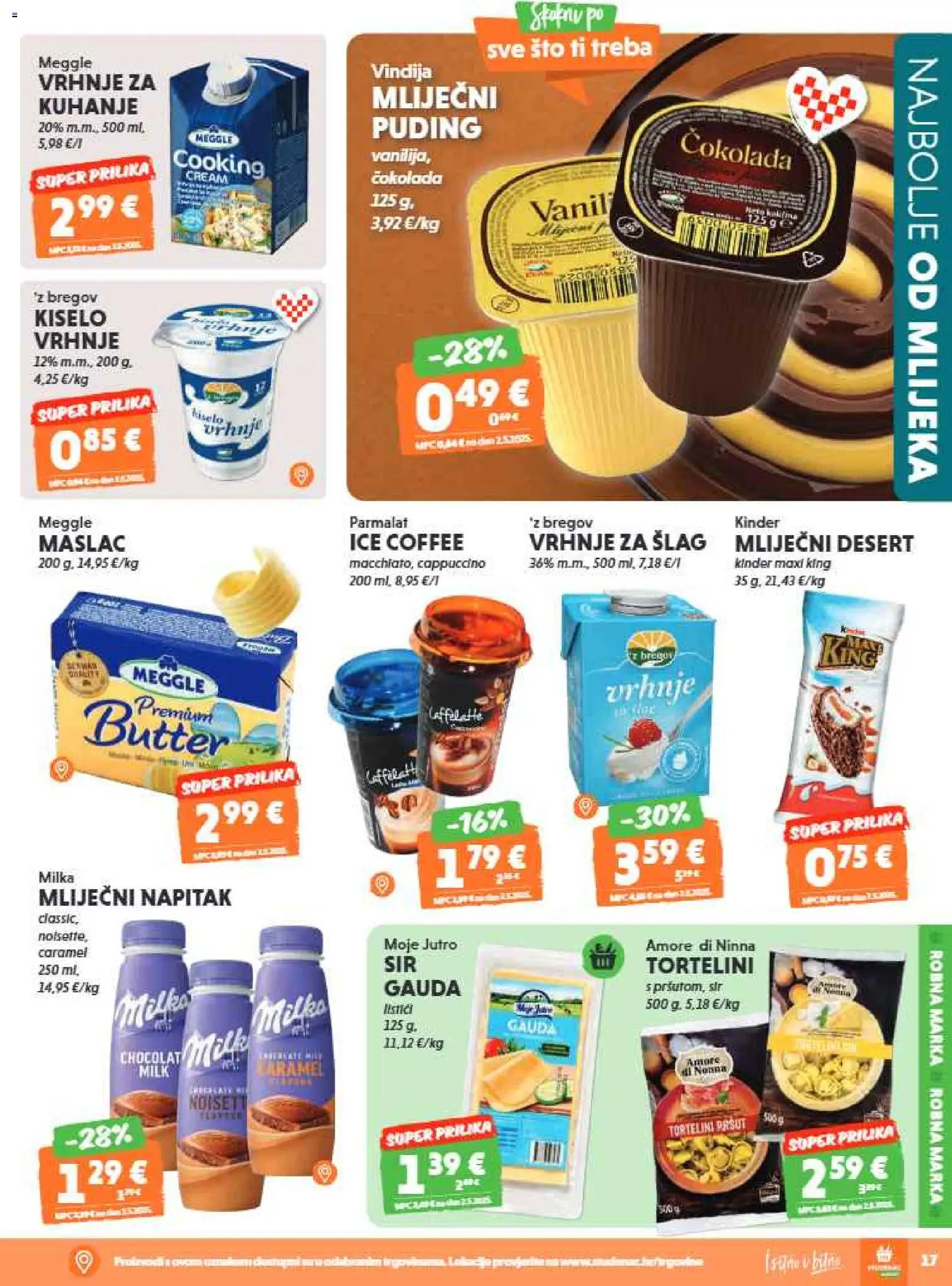 Studenac katalog | vrijedi od 17.06.2026 | Stranica: 17 | Proizvodi: Pršut, Milka, Šlag, Cappuccino