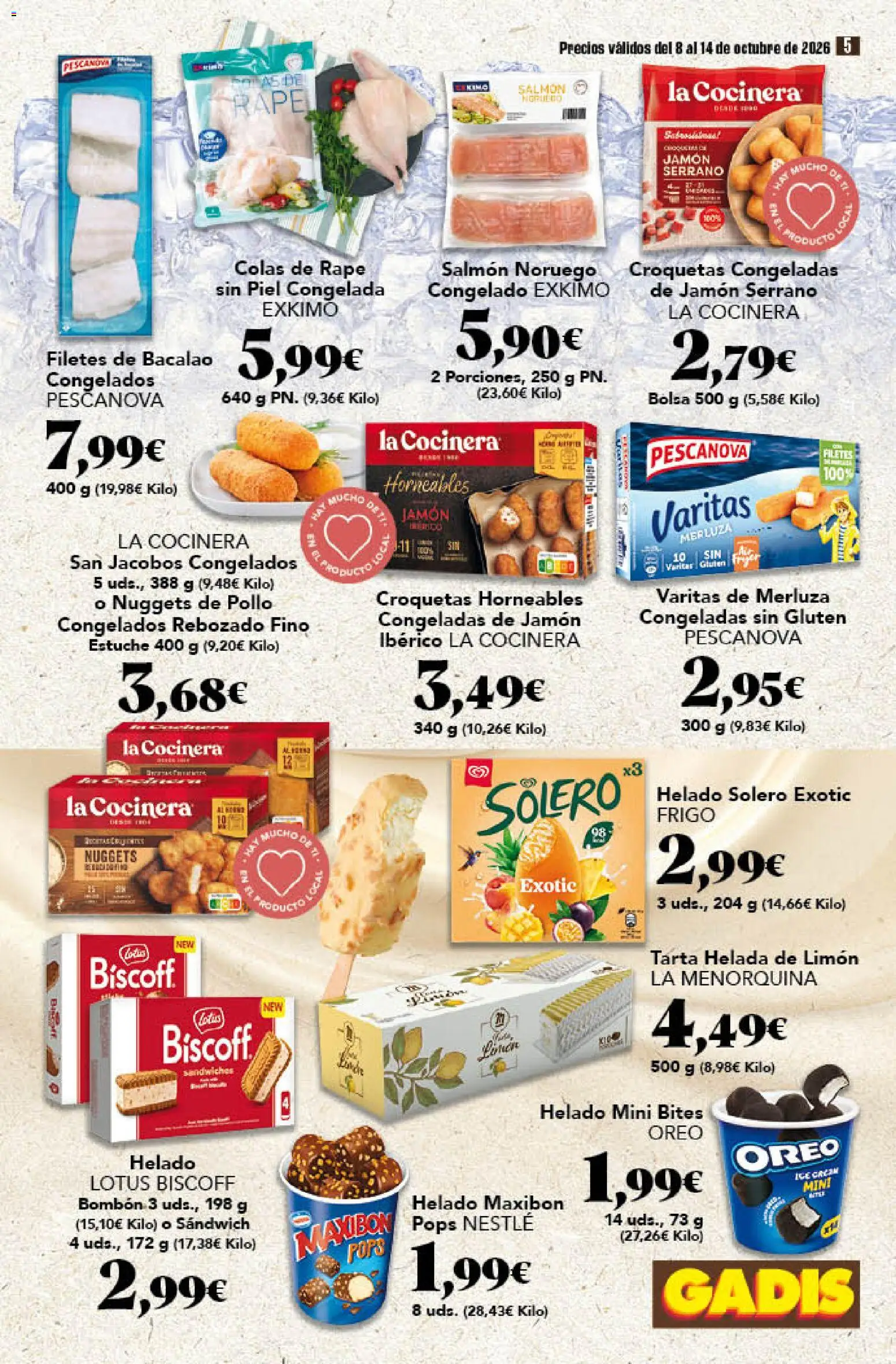 Gadis - folleto │ válido desde el 08/10/2026 | Página: 5 | Productos: Limón, Salmón, Helado, Lotus