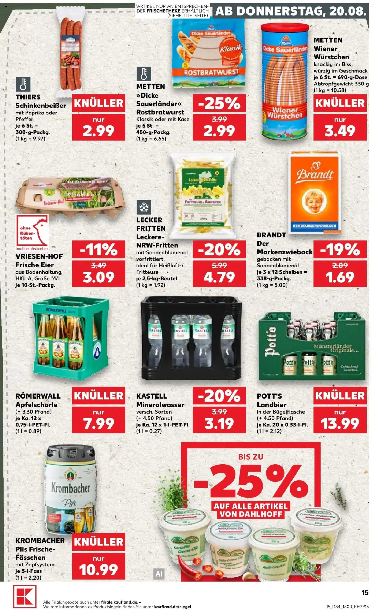 Prospekt Kaufland ab 17.08.2026 » Angebote Online zum Blättern | Seite: 26 | Produkte: Wiener wurstchen, Sonnenblumenol, Pils, Paprika