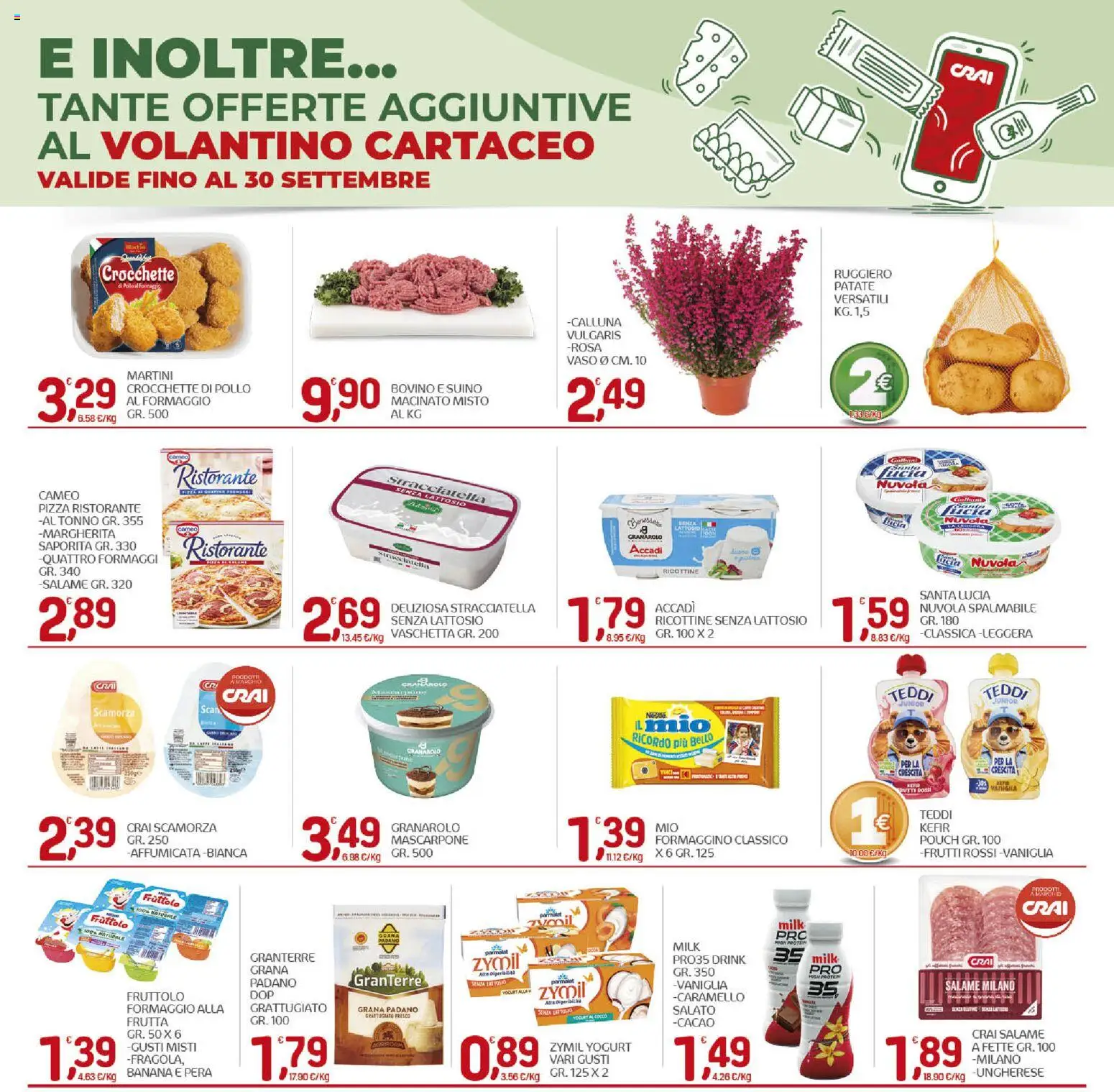 Volantino CRAI del 17/09/2026 | Pagina: 21 | Prodotti: Yogurt, Pizza, Frutta, Cacao