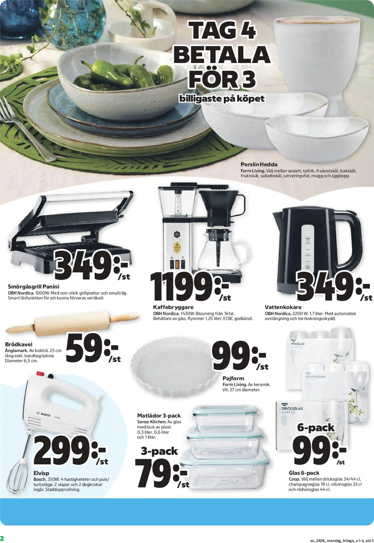 Stora Coop reklamblad aktuell från 31/08/2026 | Sida: 14 | Produkter: Kaffebryggare, Vattenkokare, Lock, Elvisp
