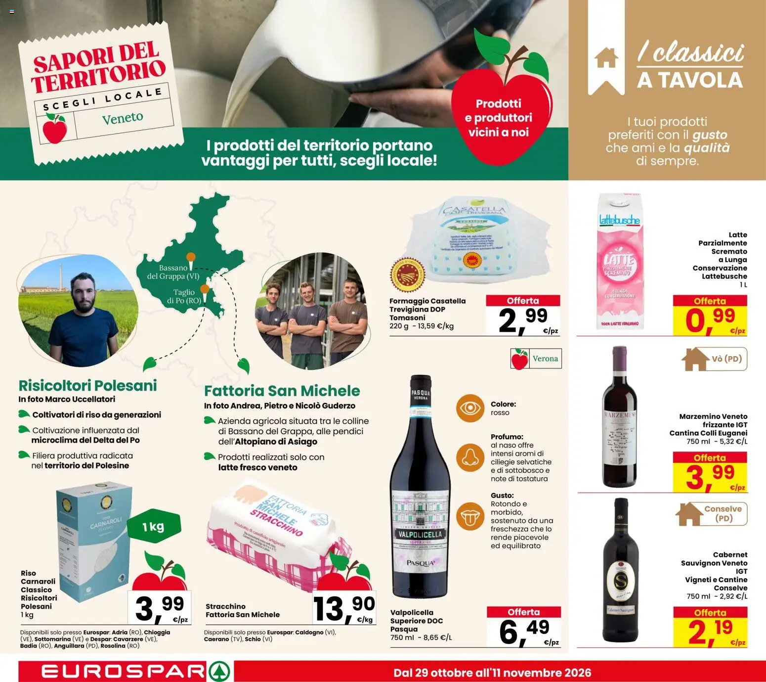 Volantino Eurospar del 29/10/2026 | Pagina: 12 | Prodotti: Formaggio, Stracchino, Grappa, Profumo
