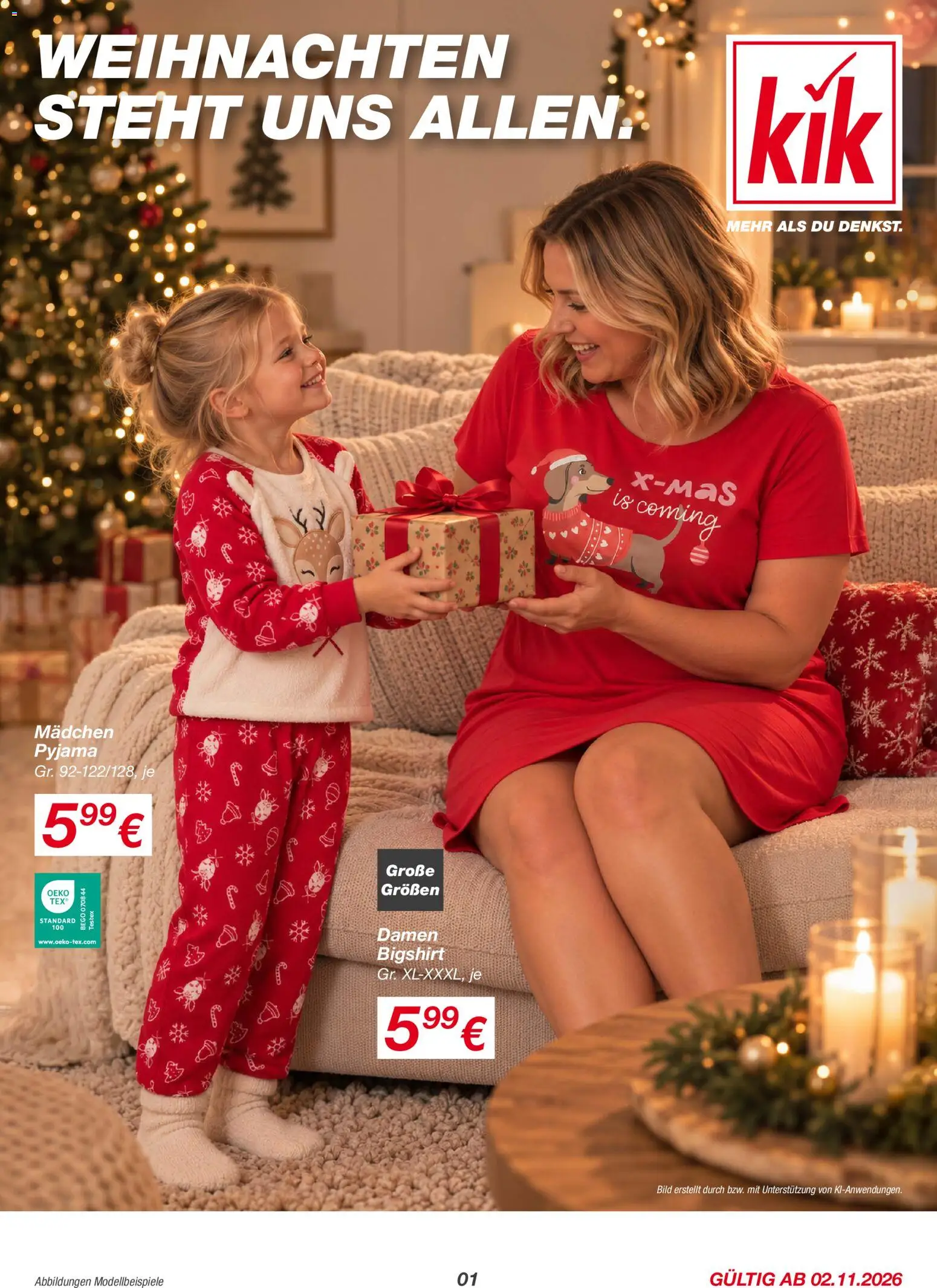 Kik Prospekt aktuell von 02.11.2026 - Aktuelle Angebote | Seite: 1 | Produkte: Pyjama