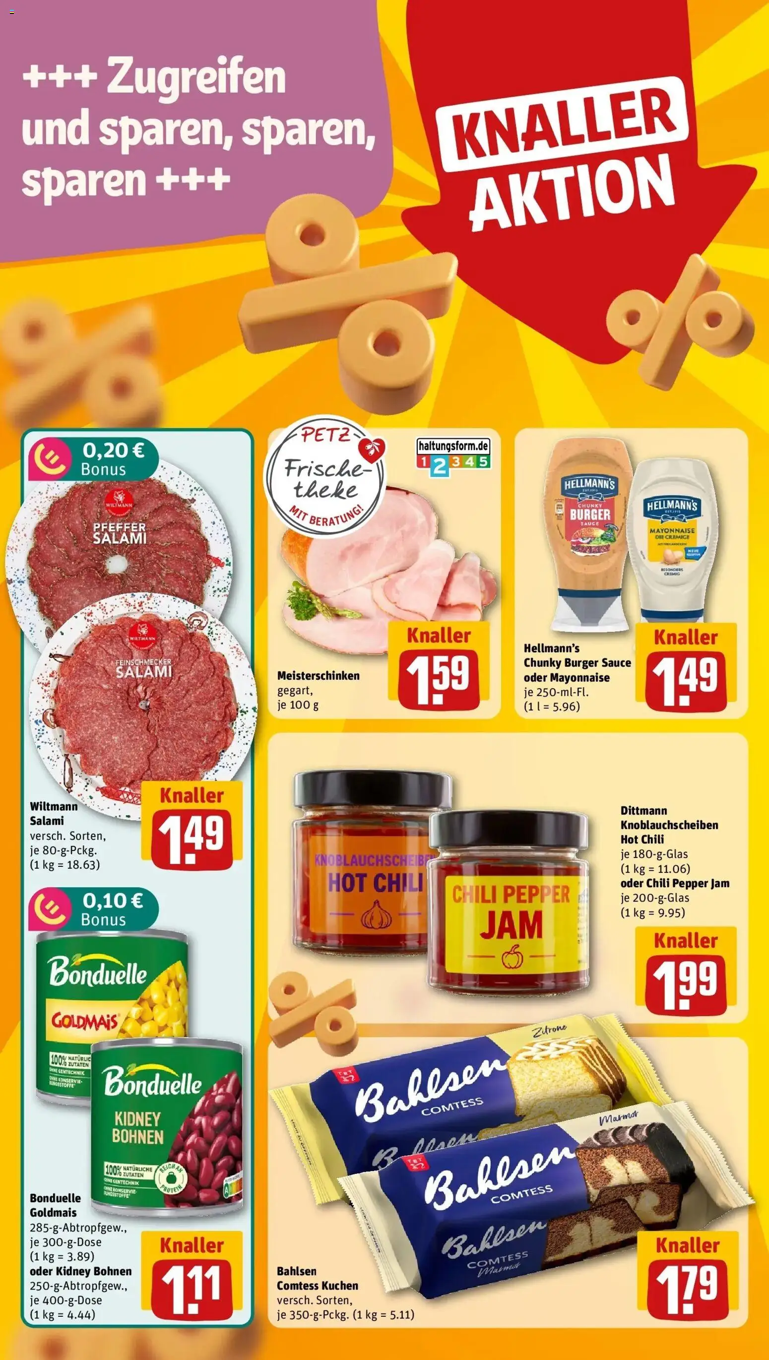 REWE Prospekt ab 17.08.2026 zum Blättern » Angebote | Seite: 6 | Produkte: Burger, Pfeffer, Salami, Kuchen