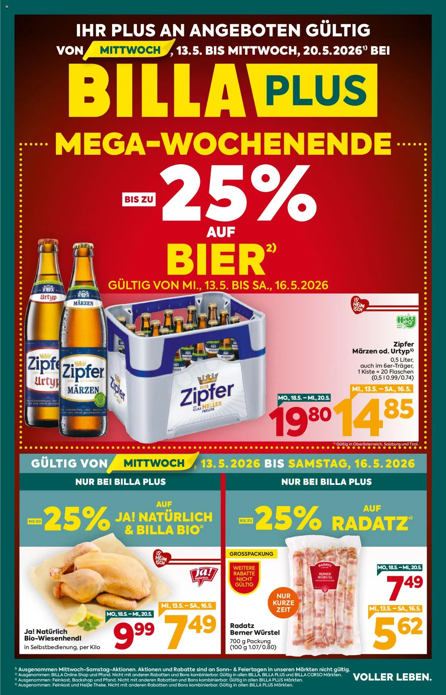 Billa Plus Flugblatt -  gültig ab 13.05.2026 | Seite: 1