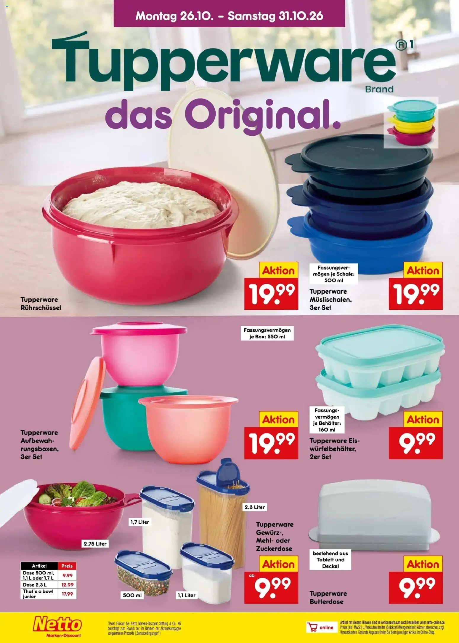 Netto Marken-Discount Prospekt Bochum – gültig ab 26.10.2026 | Seite: 34 | Produkte: Mehl, Box, Eis