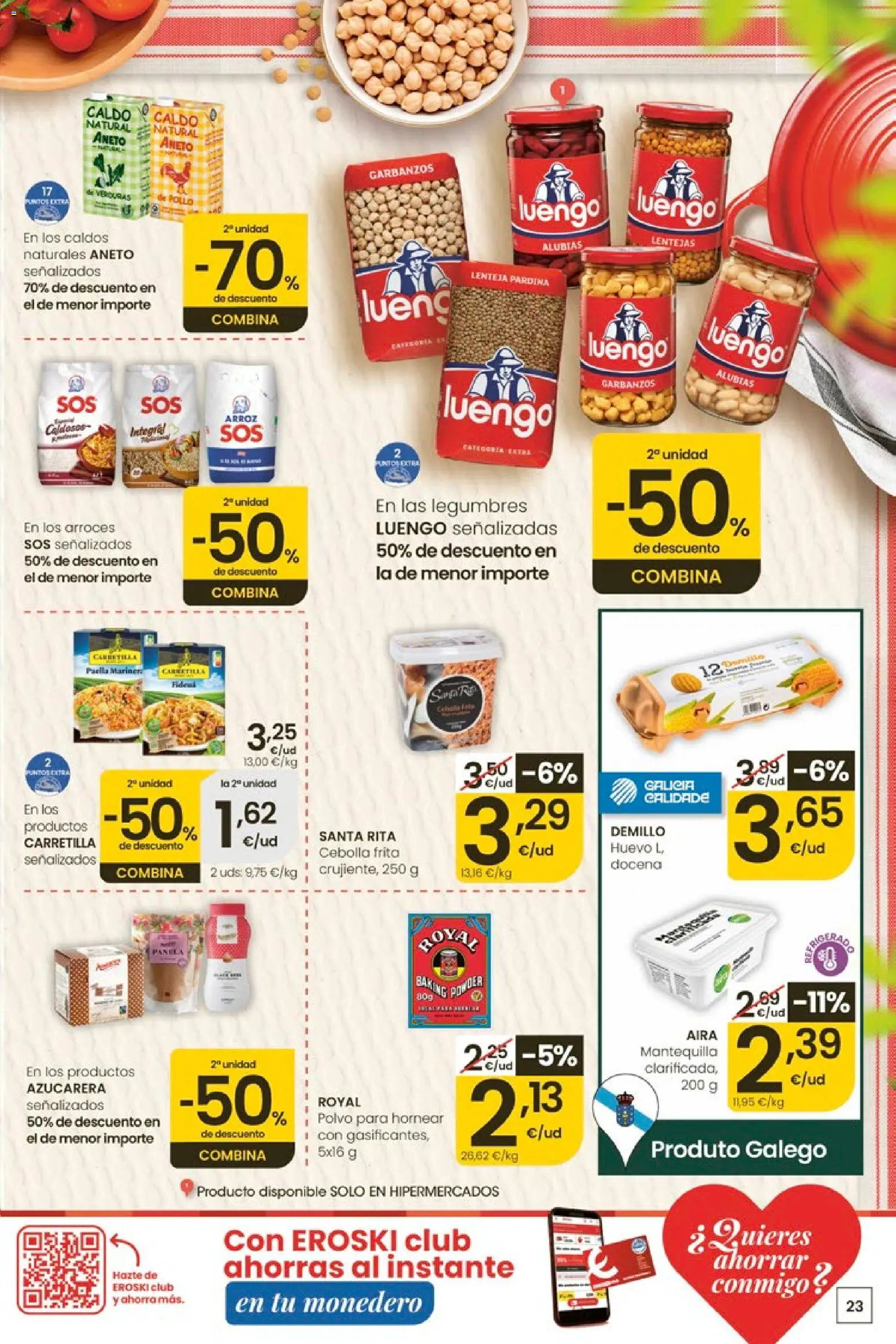 Eroski Quieres ahorrar conmigo │ válido desde el 30.04.2026 | Página: 23 | Productos: Polvo, Arroz, Παγωμένο τσάι, Συσκευή ροής