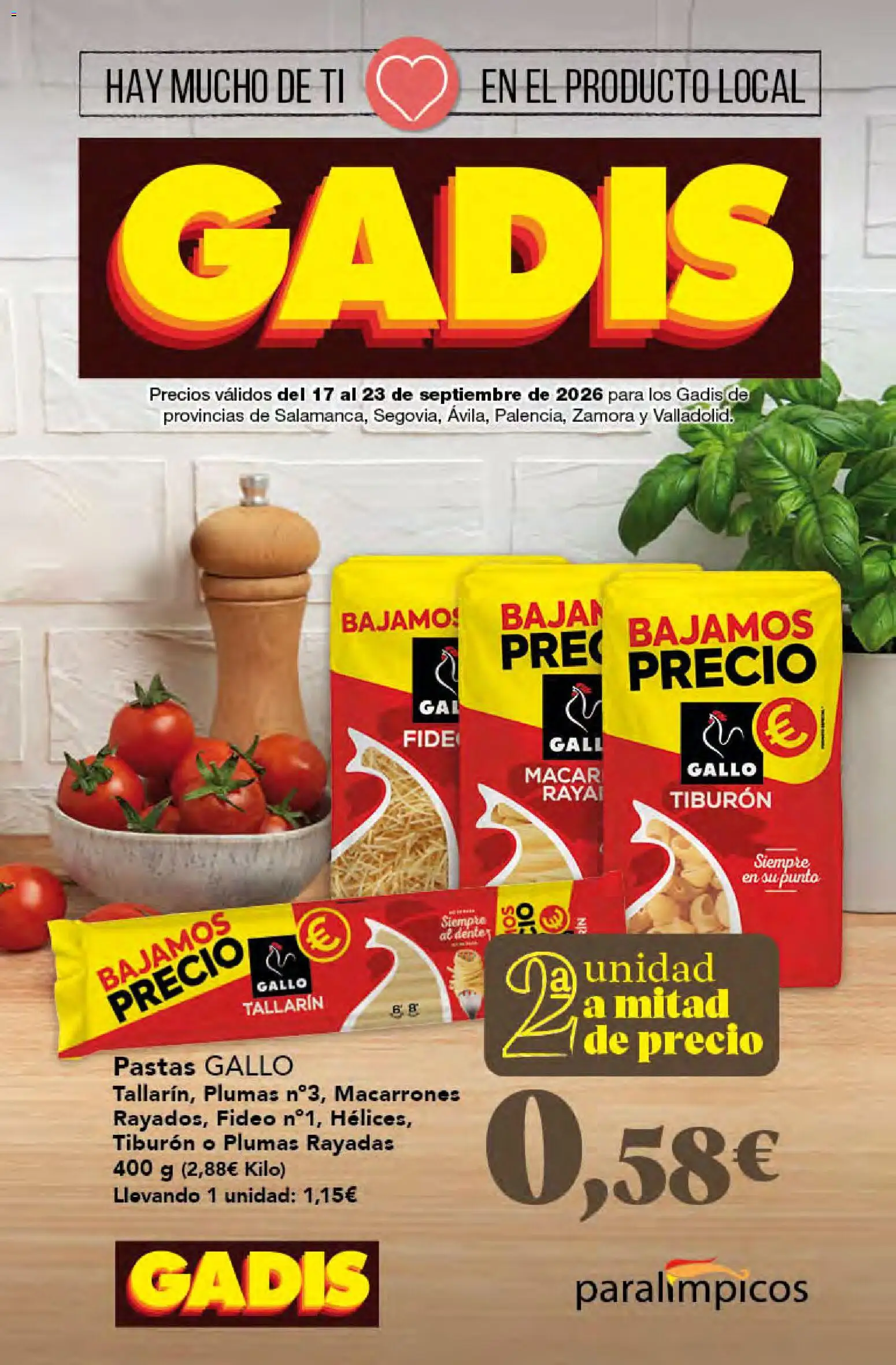 Gadis folleto │ válido desde el 17/09/2026 | Página: 1