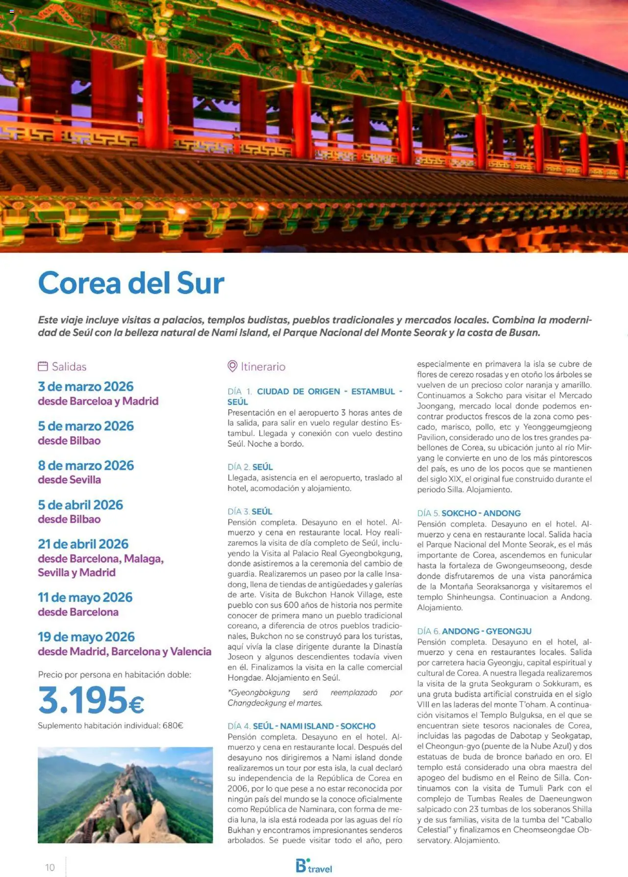 B the travel brand Viajeros Expertos Internacional 2026 │ válido desde el 03/10/2025 | Página: 10 | Productos: Flores