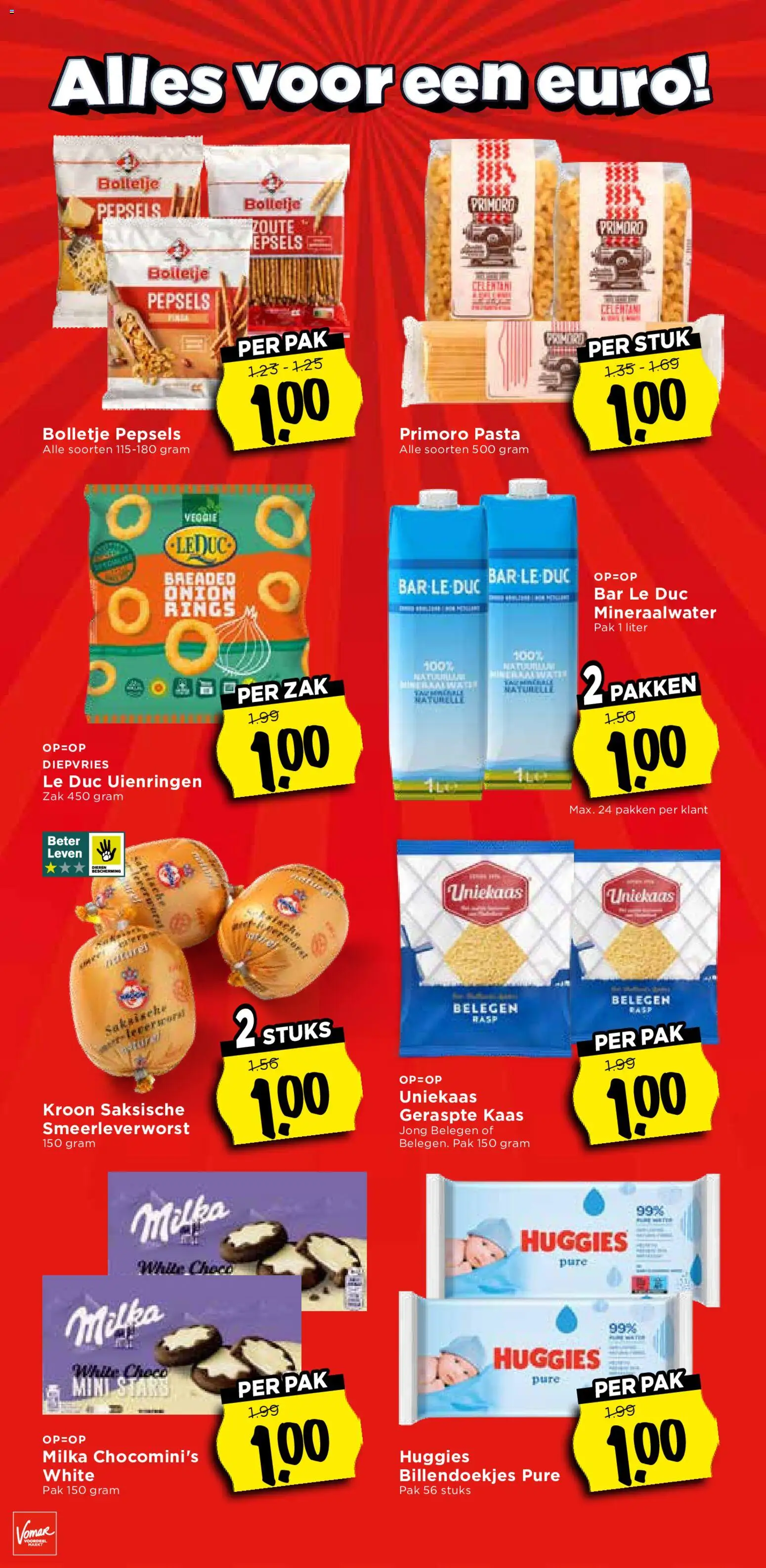 {H1} | Pagina: 25 | Producten: Kaas, Pasta, Zak, Mineraalwater