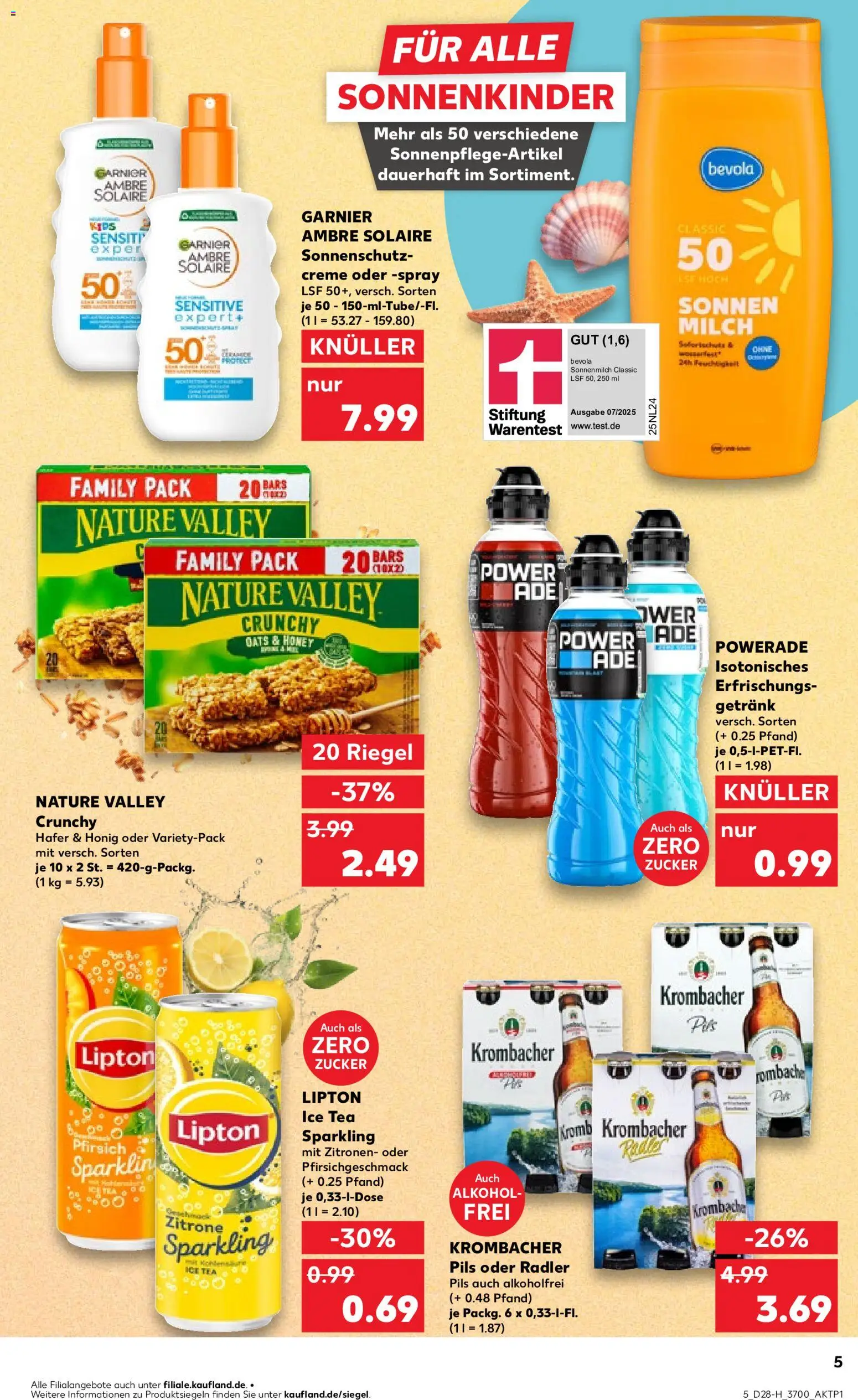 Kaufland Německo leták - Rostock od 09.07.2026 | Strana: 5 | Produkty: Radler, Bevola, Ice tea