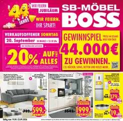 SB Möbel Boss Prospekt Mainz ab 19.09.2026 gültig