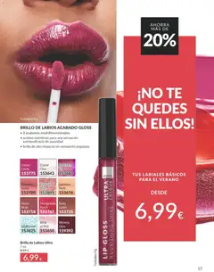 Vista previa Catálogo AVON campaña 8 válido desde el 01/08/2026 | Página: 57 | Productos: Brillo de labios, Té