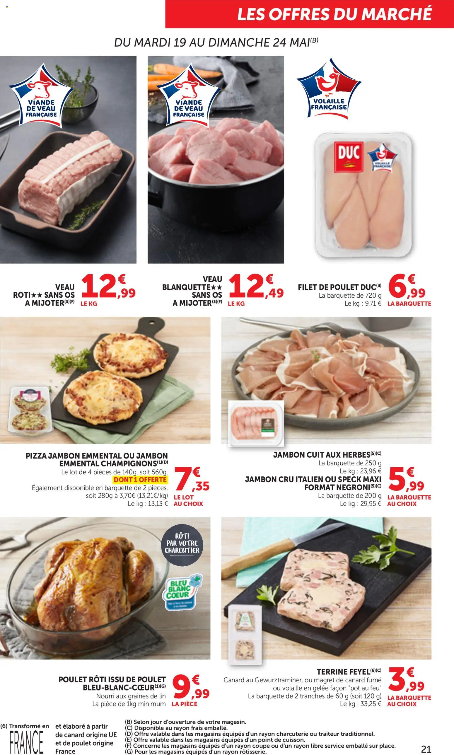 {H1} | Page: 21 | Produits: Magret de canard, Jambon, Veau roti, Gelée