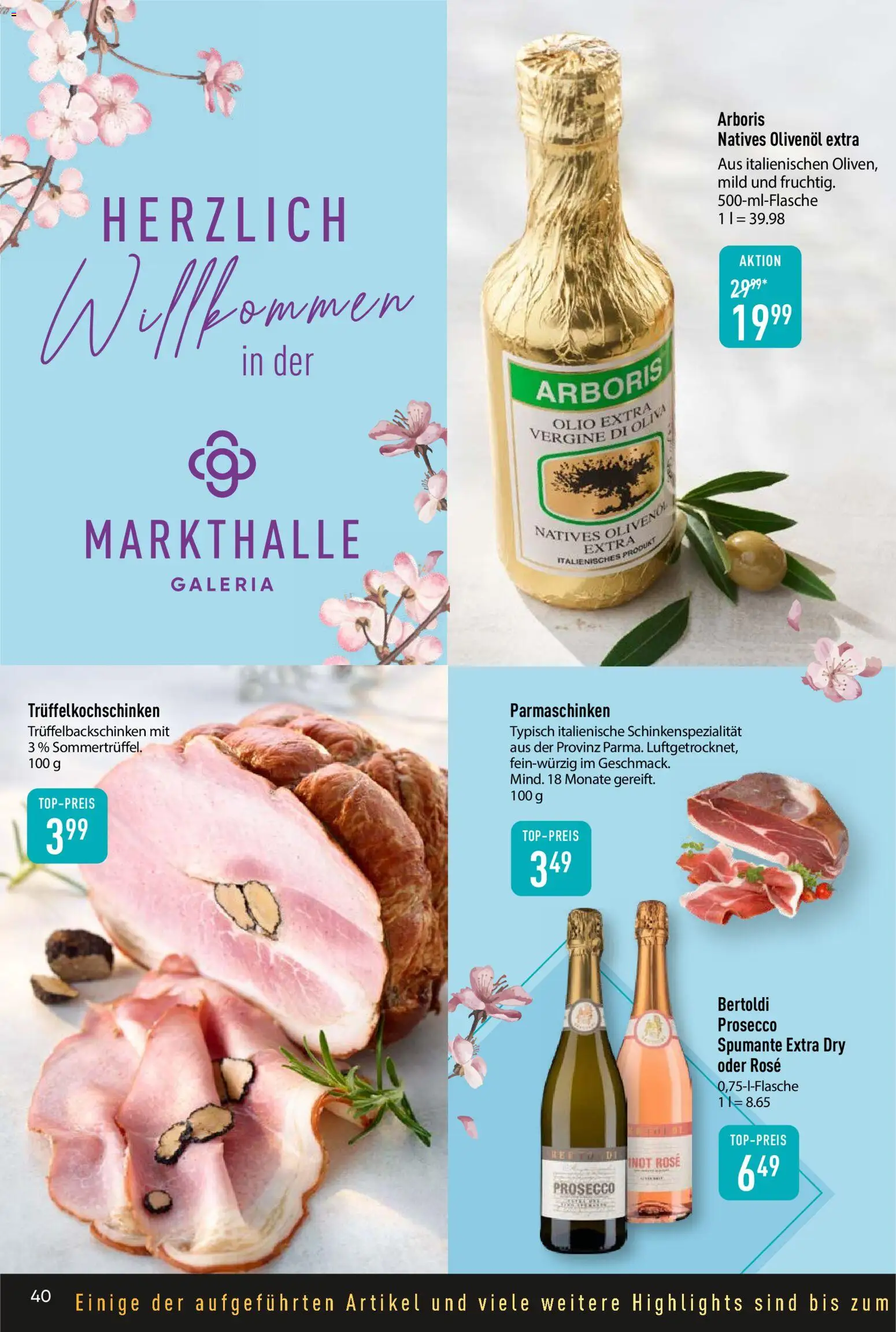 Galeria Karstadt Kaufhof Prospekt – gültig ab 27.05.2026 | Seite: 40 | Produkte: Olivenol, Prosecco