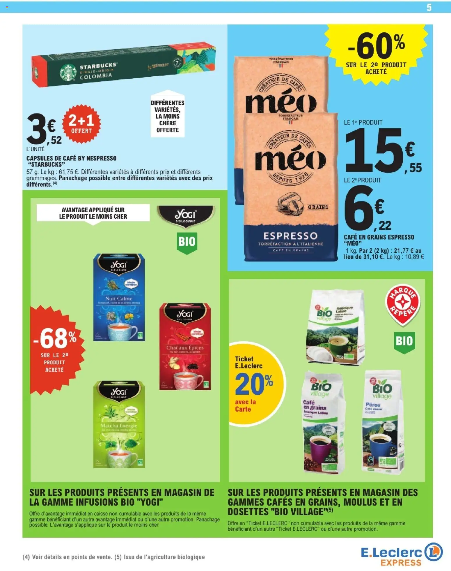{H1} | Page: 5 | Produits: Matcha, Capsules, Nespresso, Starbucks