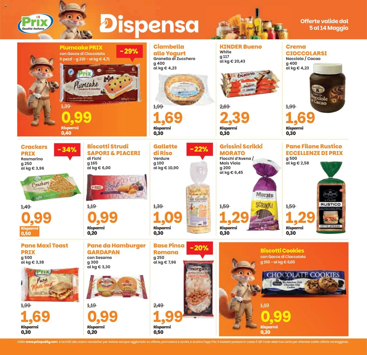 Volantino Prix del 05.05.2026 | Pagina: 17 | Prodotti: Crema, Verdure, Cacao, Hamburger