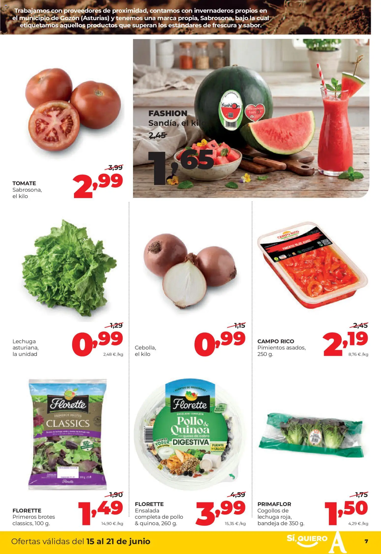 Alimerka folleto Castilla y León │ válido desde el 15.06.2026 | Página: 7 | Productos: Yogur, Ensalada, Bandeja