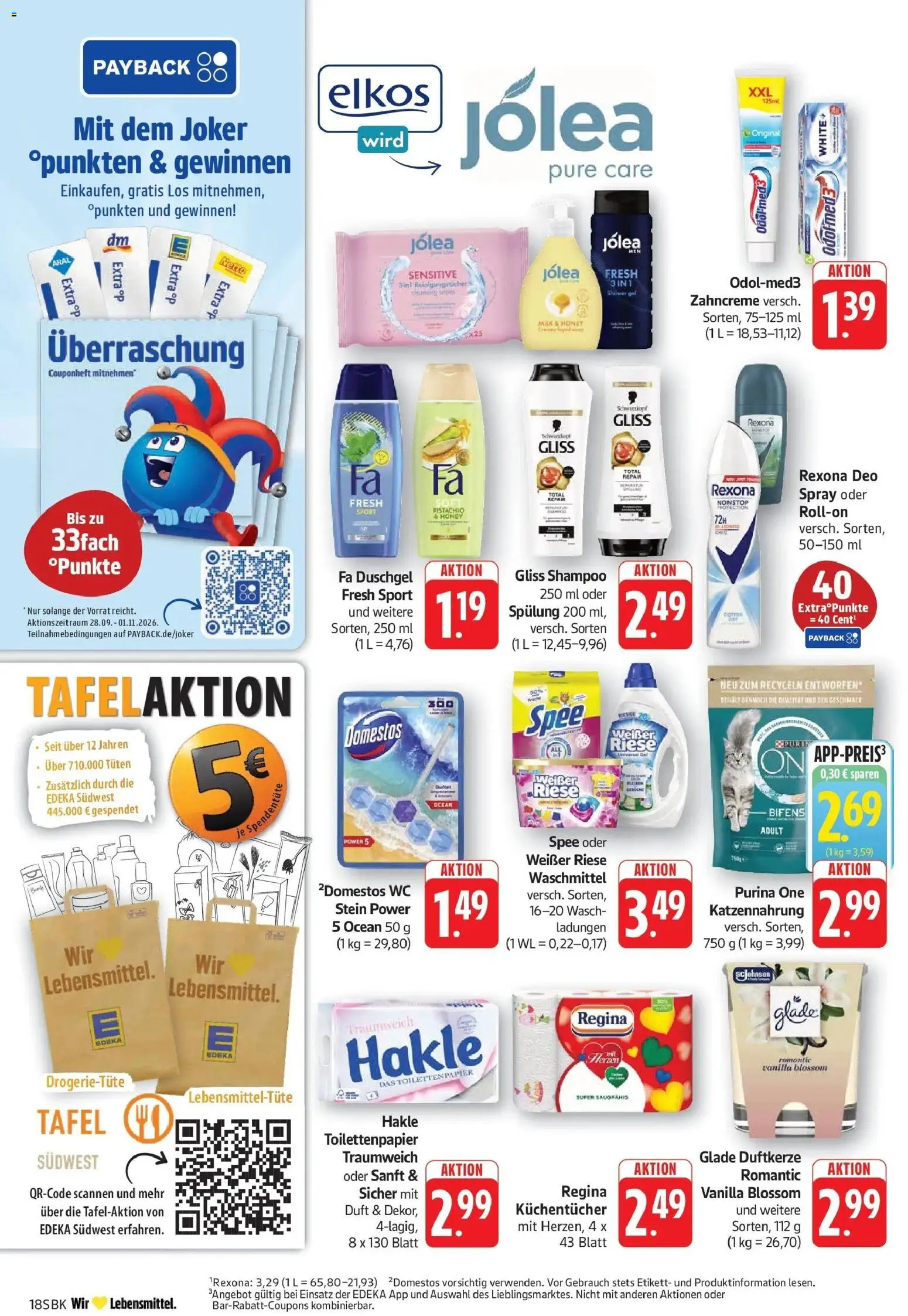 Edeka Prospekt Bad Bergzabern (ab 05.10.2026) » Angebote Online | Seite: 20 | Produkte: Duft, Spülung, Reinigungstücher, Toilettenpapier