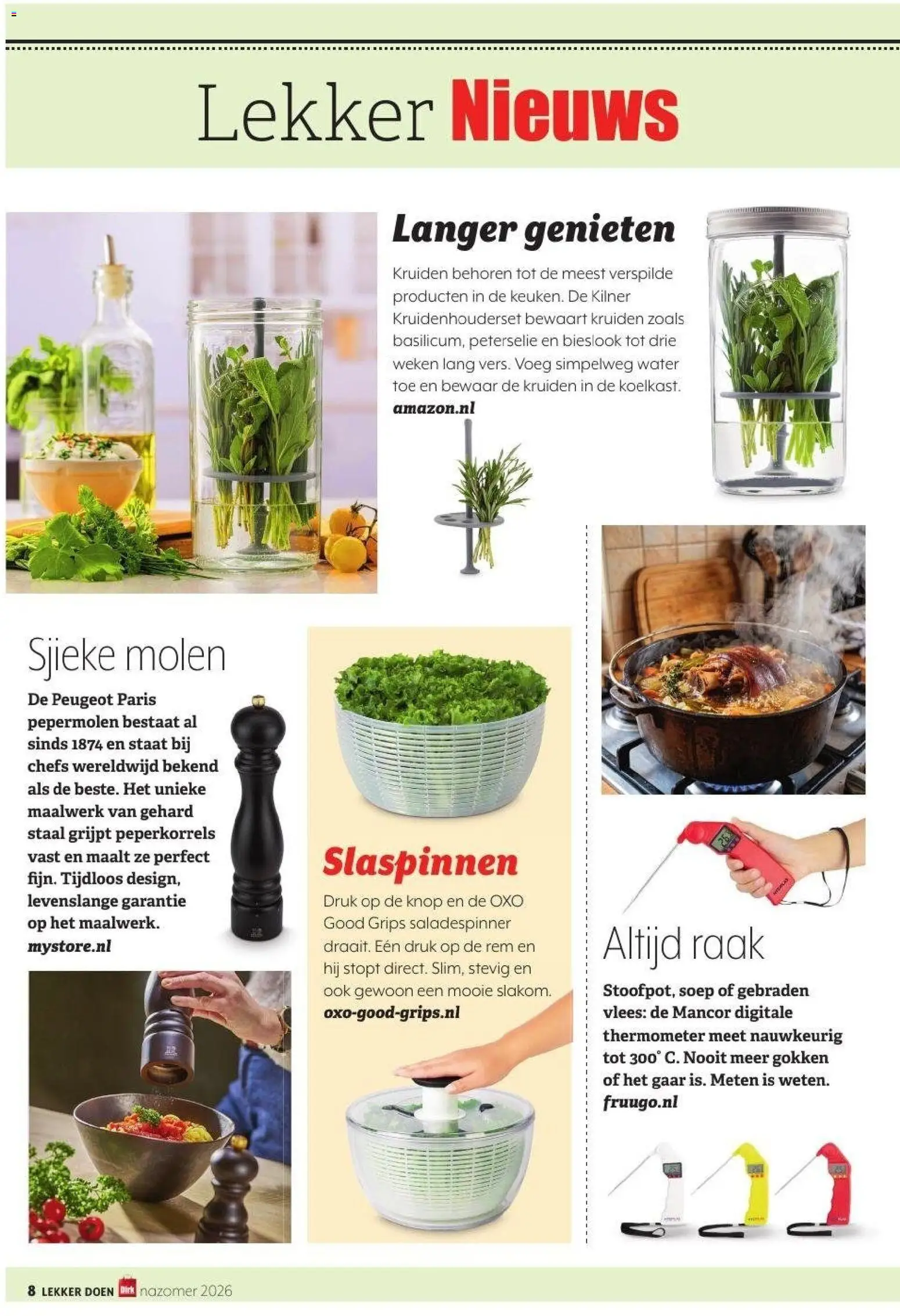 {H1} | Pagina: 8 | Producten: Vlees, Kruiden, Thermometer, Pepermolen