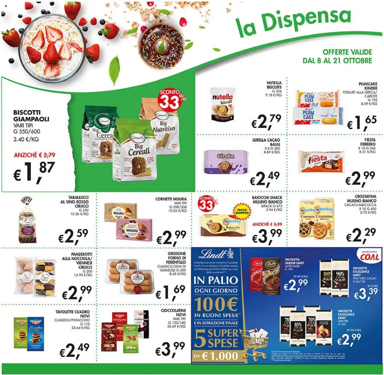 Volantino Coal del 08/10/2026 | Pagina: 16 | Prodotti: Cereali, Vino, Crostatine, Forno
