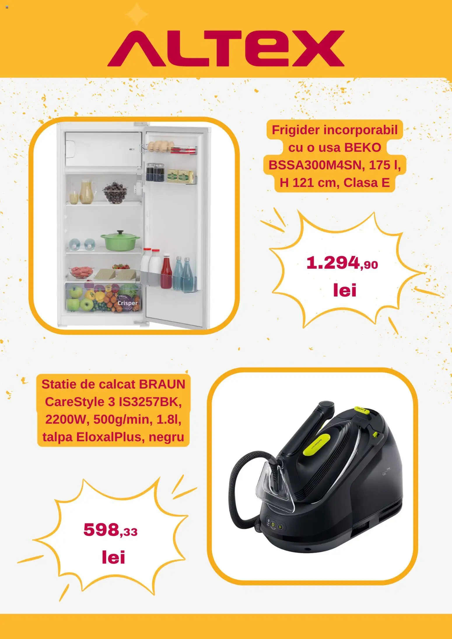 Noul catalog Altex – valabil de la 21.05.2026 | Pagină: 4 | Produse: Frigider, Ușă