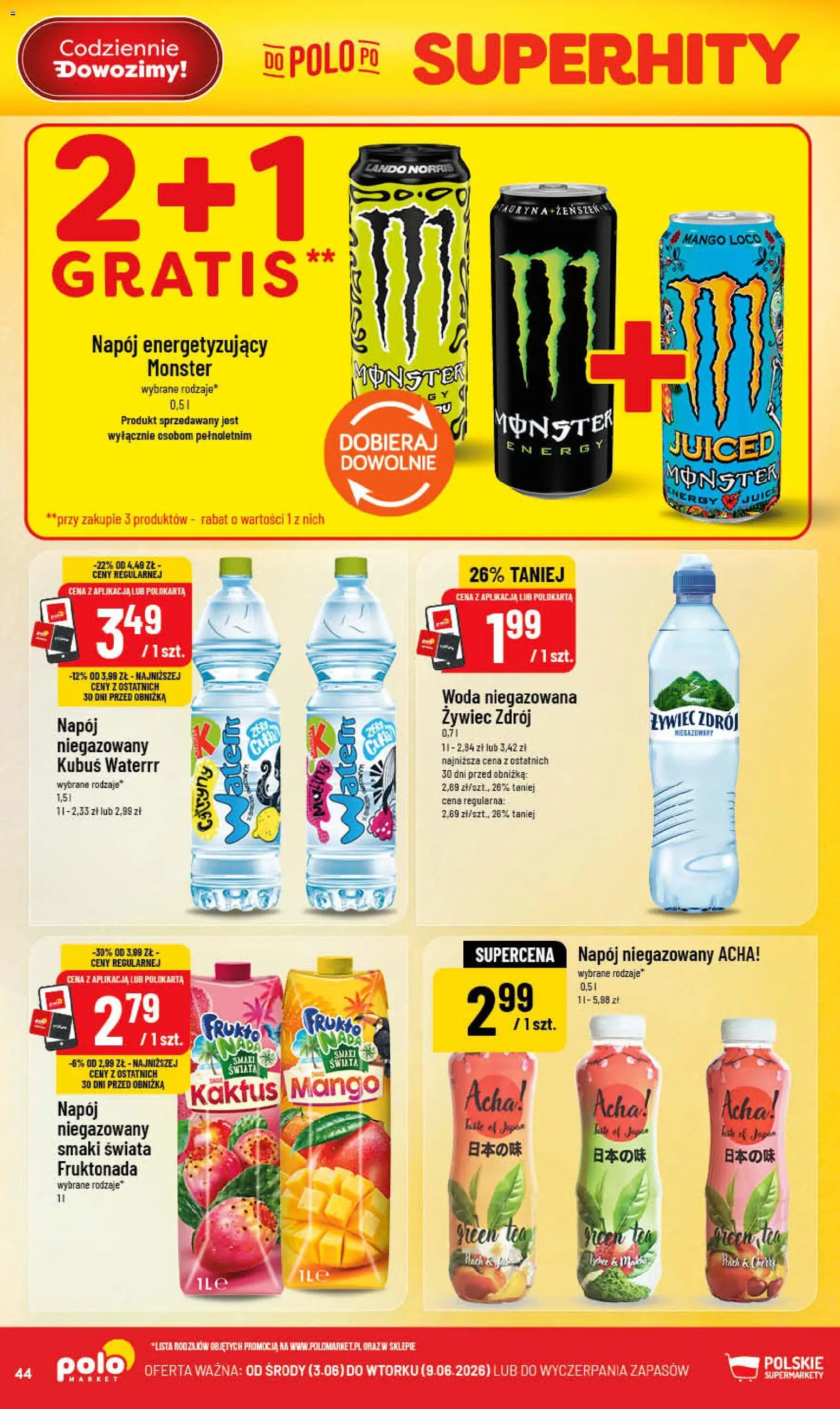 POLOmarket gazetka od 03.06.2026 | Strona: 44 | Produkty: Mango, Woda niegazowana, Woda