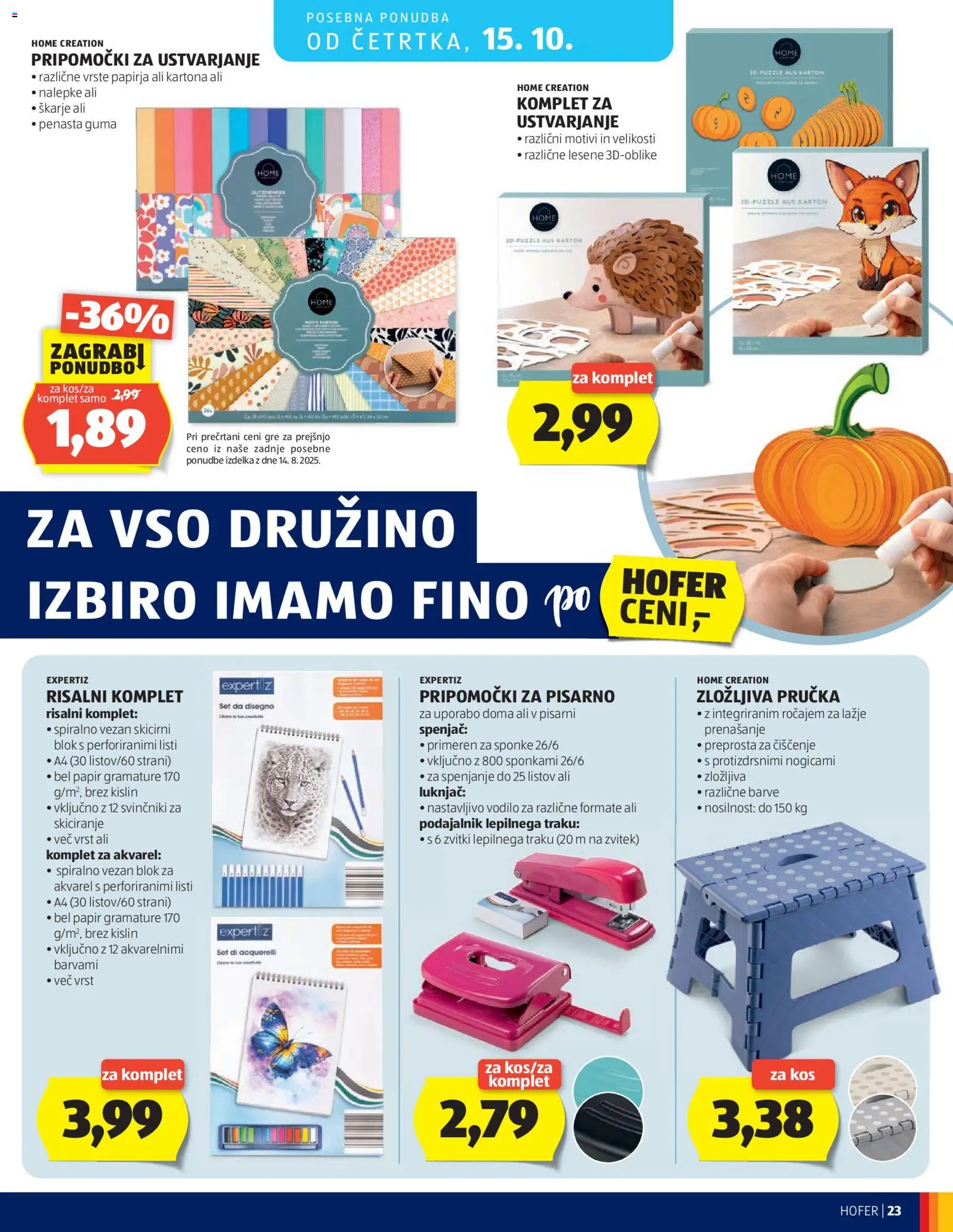 Novi Hofer katalog ponudbe – veljaven od 07.10.2026 | Stran: 23
