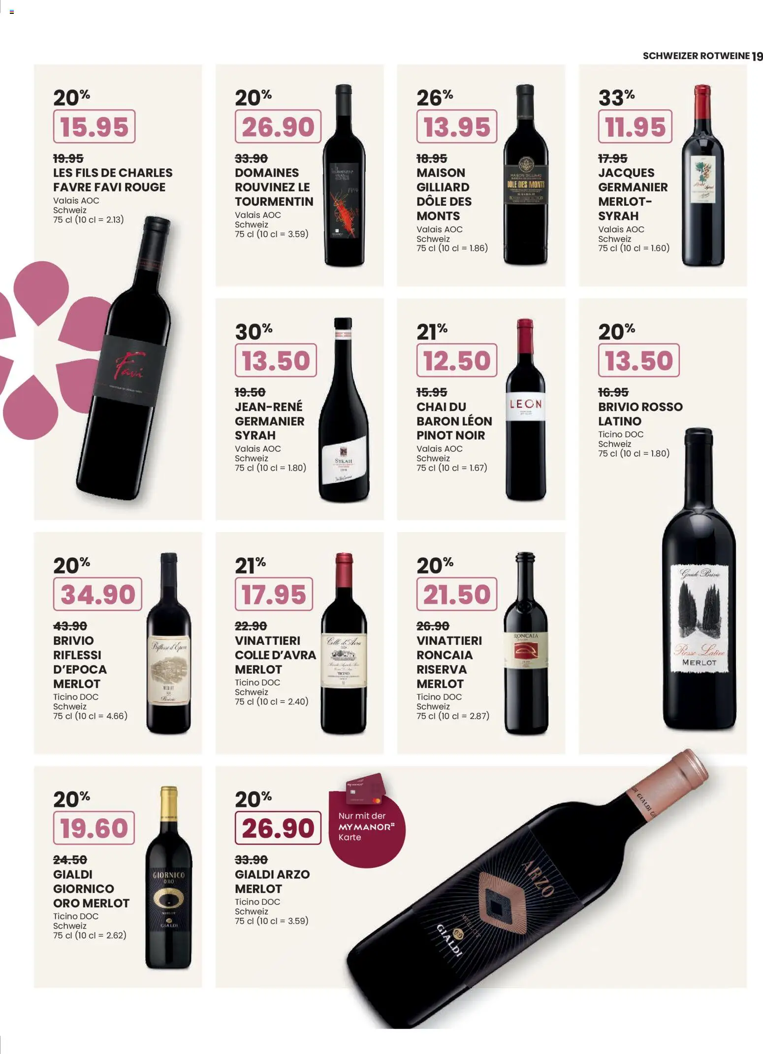 Manor aktionen  Wine – gültig ab 12.04.2026 | Seite: 19 | Produkte: Merlot, Rouge