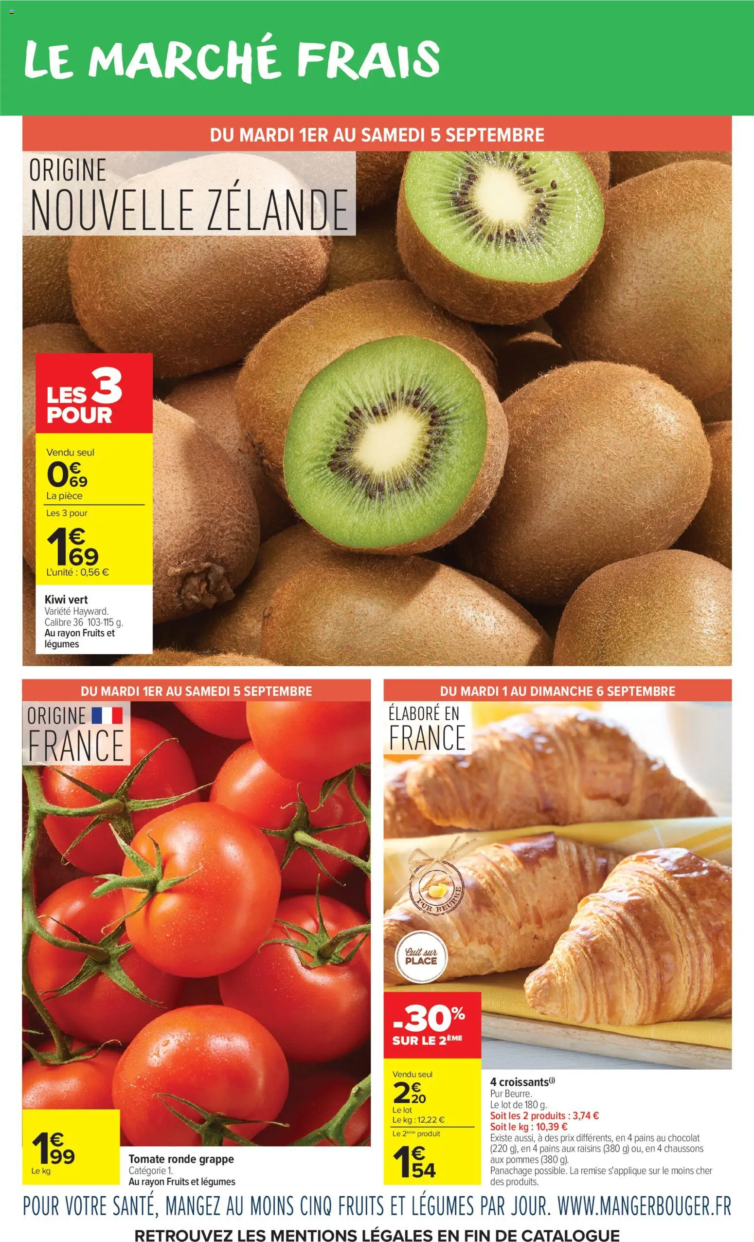 {H1} | Page: 5 | Produits: Tomate, Chocolat, Pommes, Chaussons