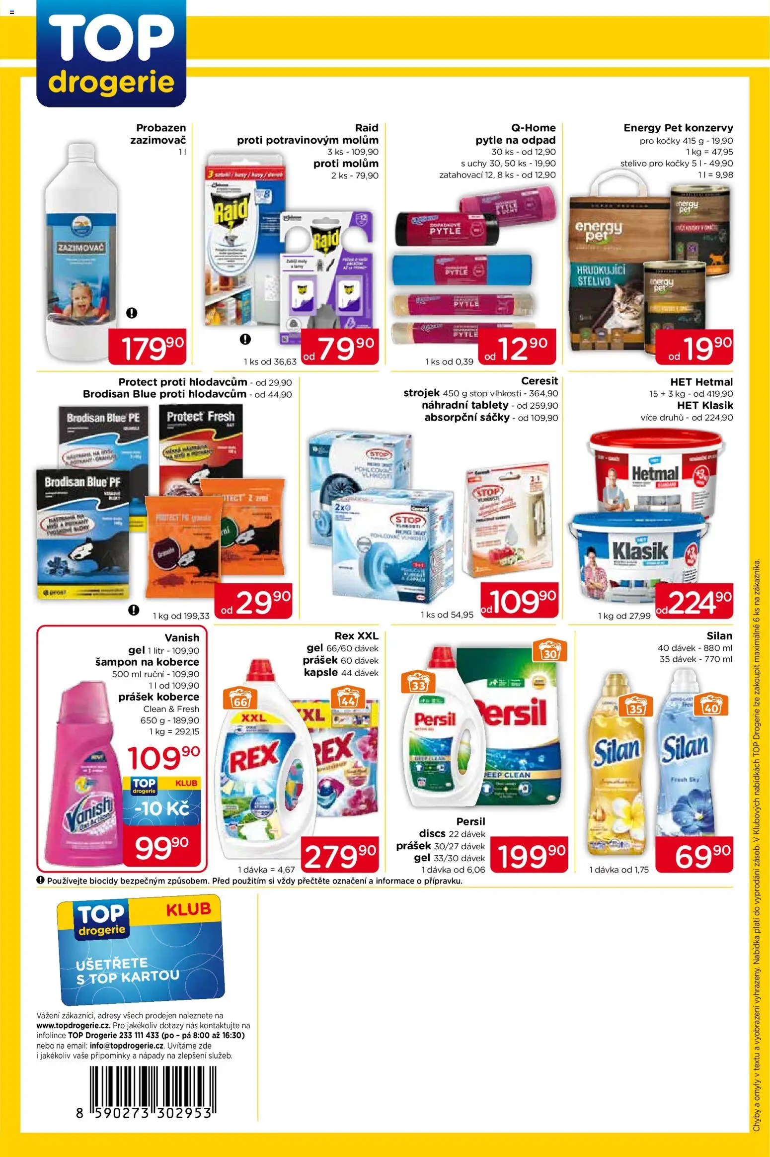 Top drogerie leták od 03.09.2026 | Strana: 4 | Produkty: Stelivo, Koberce, Raid, Persil