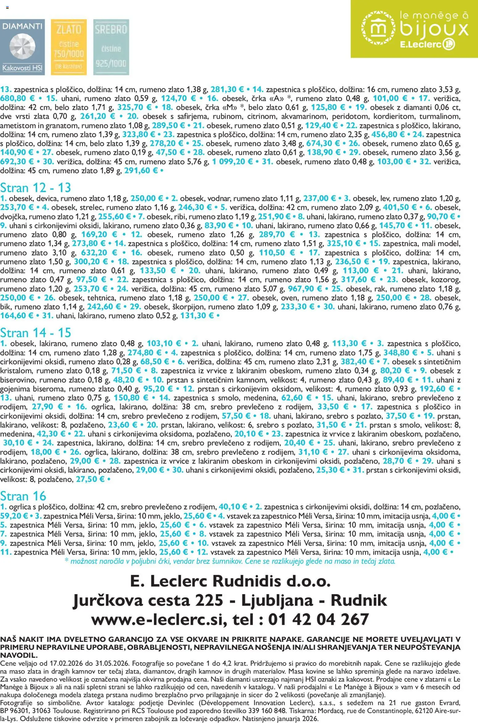 Novi E.leclerc katalog ponudbe – veljaven od 17.02.2026 | Stran: 18 | Izdelki: Zapestnica, Prstan, Uhani
