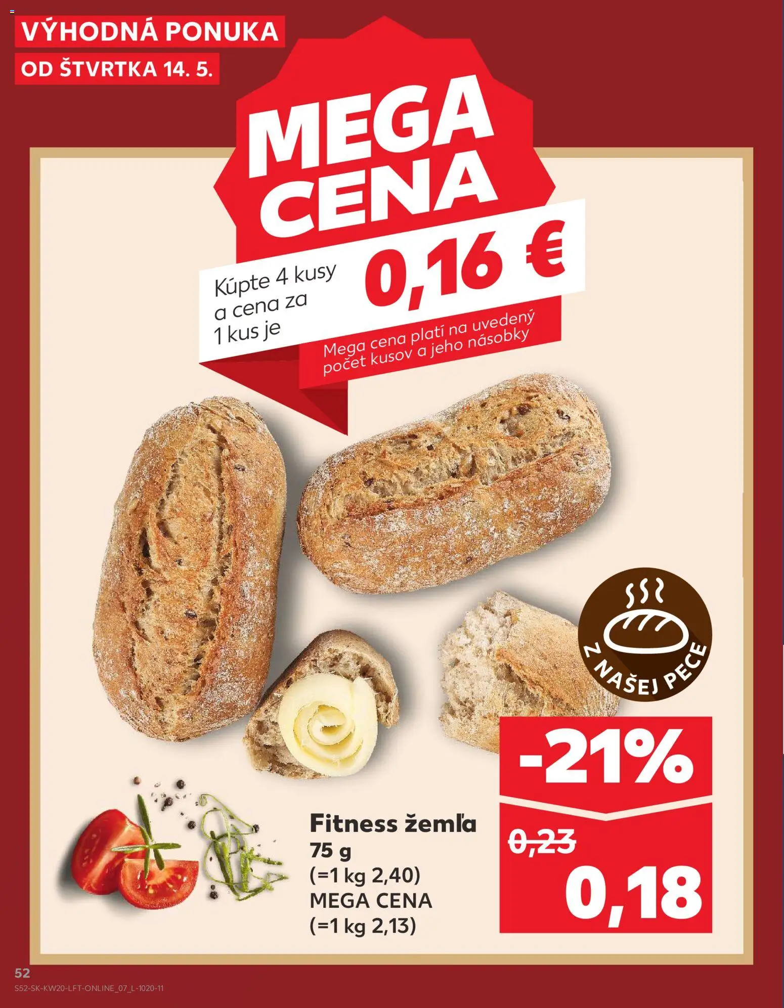 Kaufland SK akciós ujság - amely érvényes a következő dátumtól: 14.05.2026 | Oldal: 52