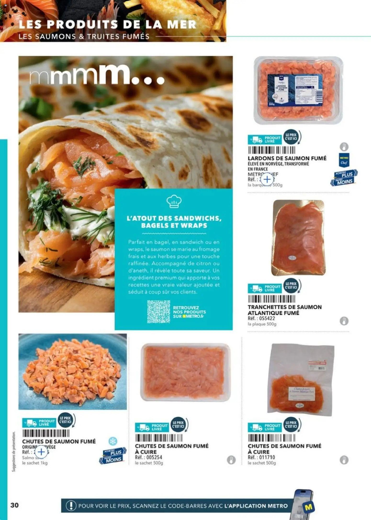 {H1} | Page: 30 | Produits: Sandwich, Lardons, Livre, Fromage frais