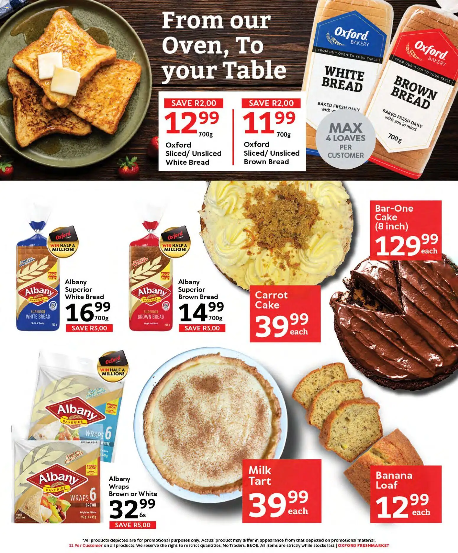 New Oxford Freshmarket catalogue – valid from 30/09/2026 | Page: 12 | Products: Cake, Oven, Table, Milk