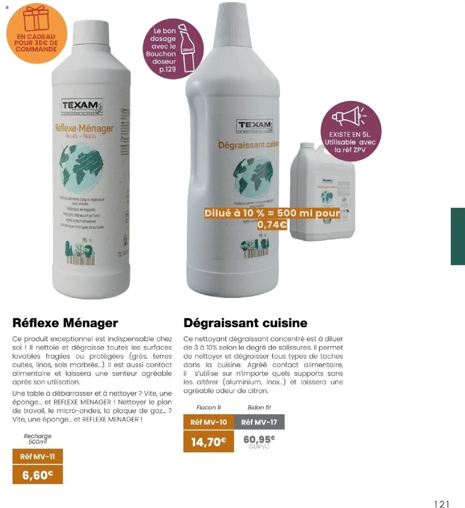 {H1} | Page: 121 | Produits: Eponge, Table