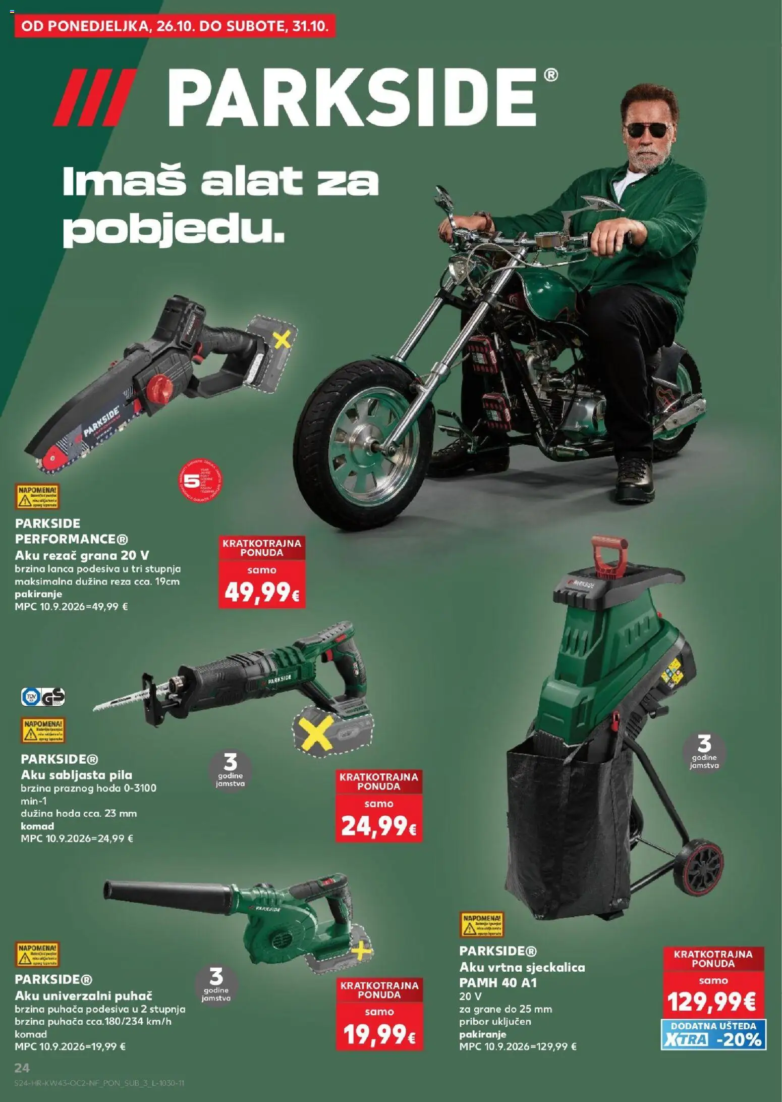 Kaufland katalog | vrijedi od 21.10.2026 | Stranica: 24 | Proizvodi: Alat, Sjeckalica, Pila, Parkside
