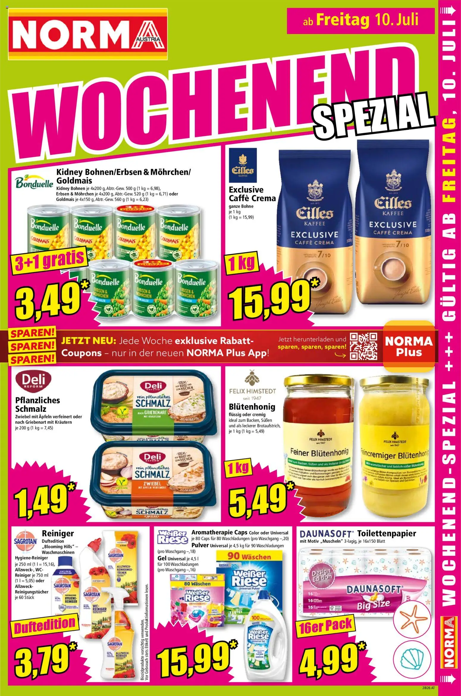 Norma Flugblatt gültig ab 06.07.2026 | Seite: 15 | Produkte: Dolce gusto kapszula, Bad, Kaffee, Reinigungstücher