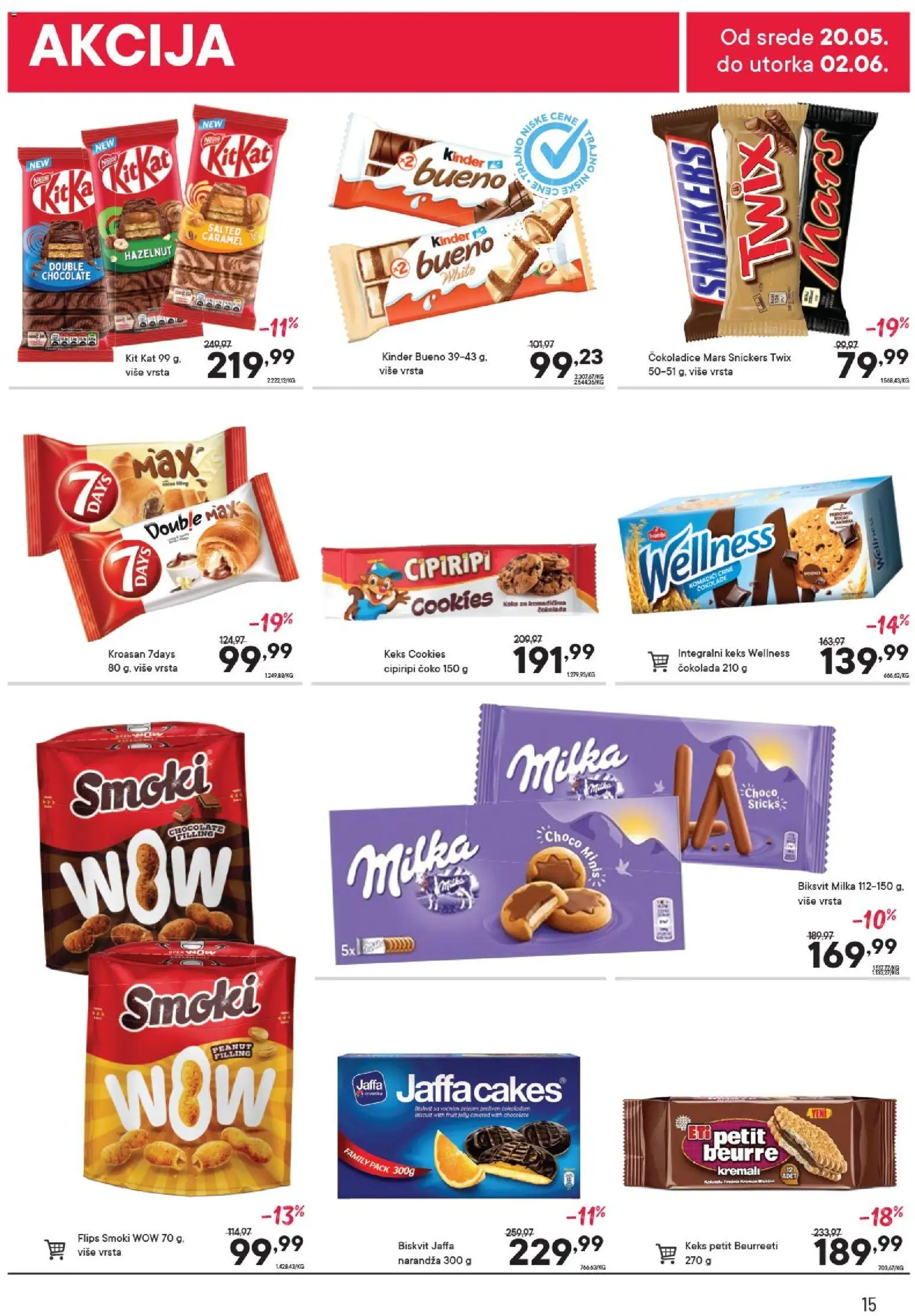 PerSu katalog - važi od 20.05.2026 | Strana: 15 | Proizvode: Keks, Twix, 7days, Čokolada