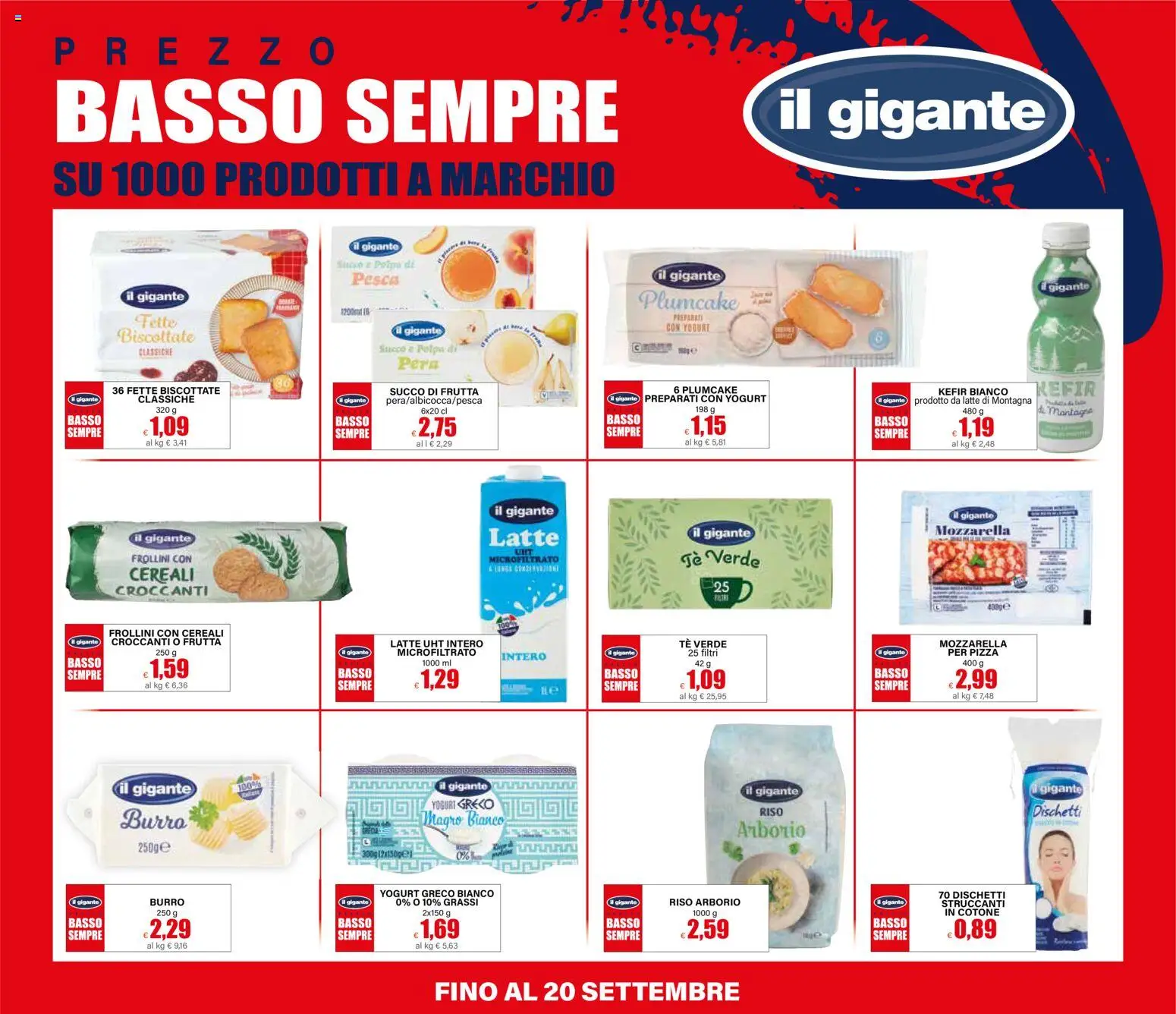 Volantino Il Gigante del 16/07/2026 | Pagina: 5 | Prodotti: Pizza, Succo, Frutta, Burro