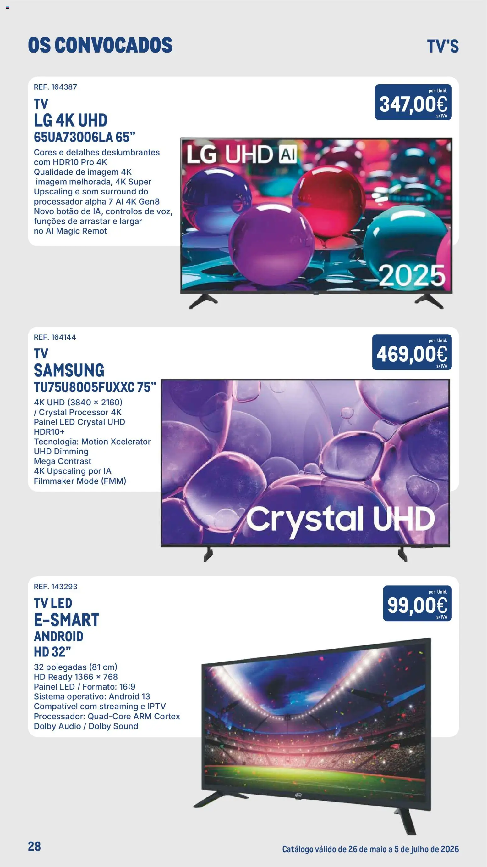 Makro Os Convocados │ válido de 26.05.2026 | Página: 28 | Produtos: Audio, Tv led