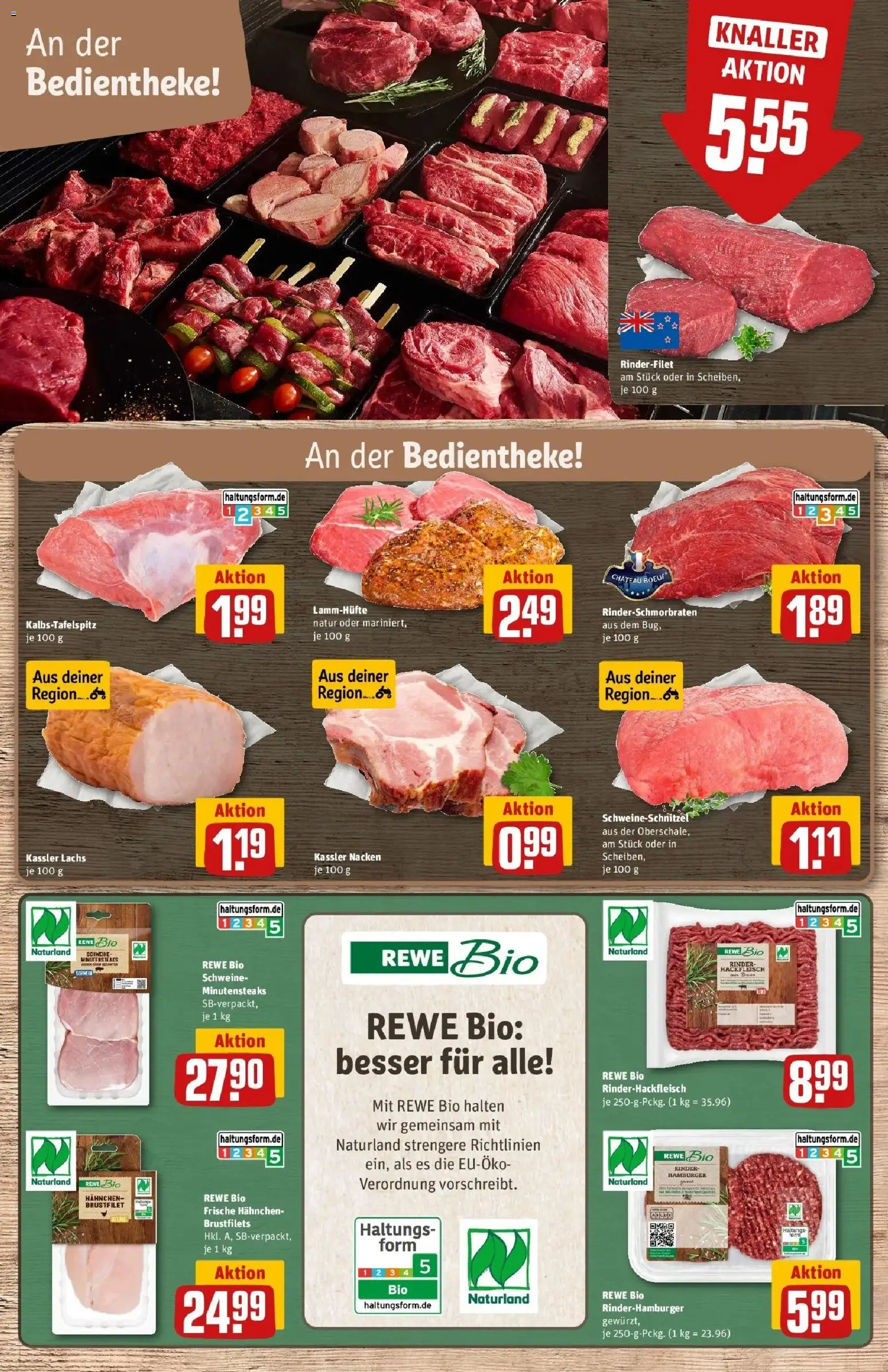 REWE Prospekt ab 12.10.2026 zum Blättern » Angebote | Seite: 6 | Produkte: Hahnchen, Rinderfilet, Lachs, Hackfleisch
