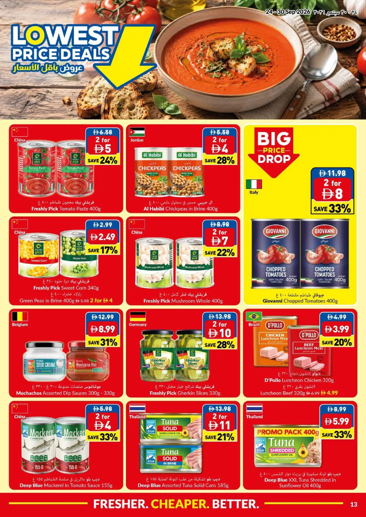 {H1} | Page: 13 | Products: Chicken, Tomato sauce, Sauce, Sauces