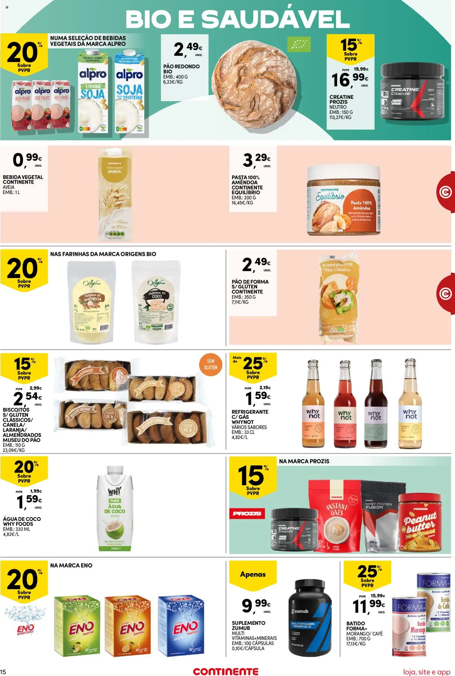 Continente Semanal Continente Bom Dia │ válido de 05.05.2026 | Página: 15 | Produtos: Soja, Refrigerante, Pão de forma, Café