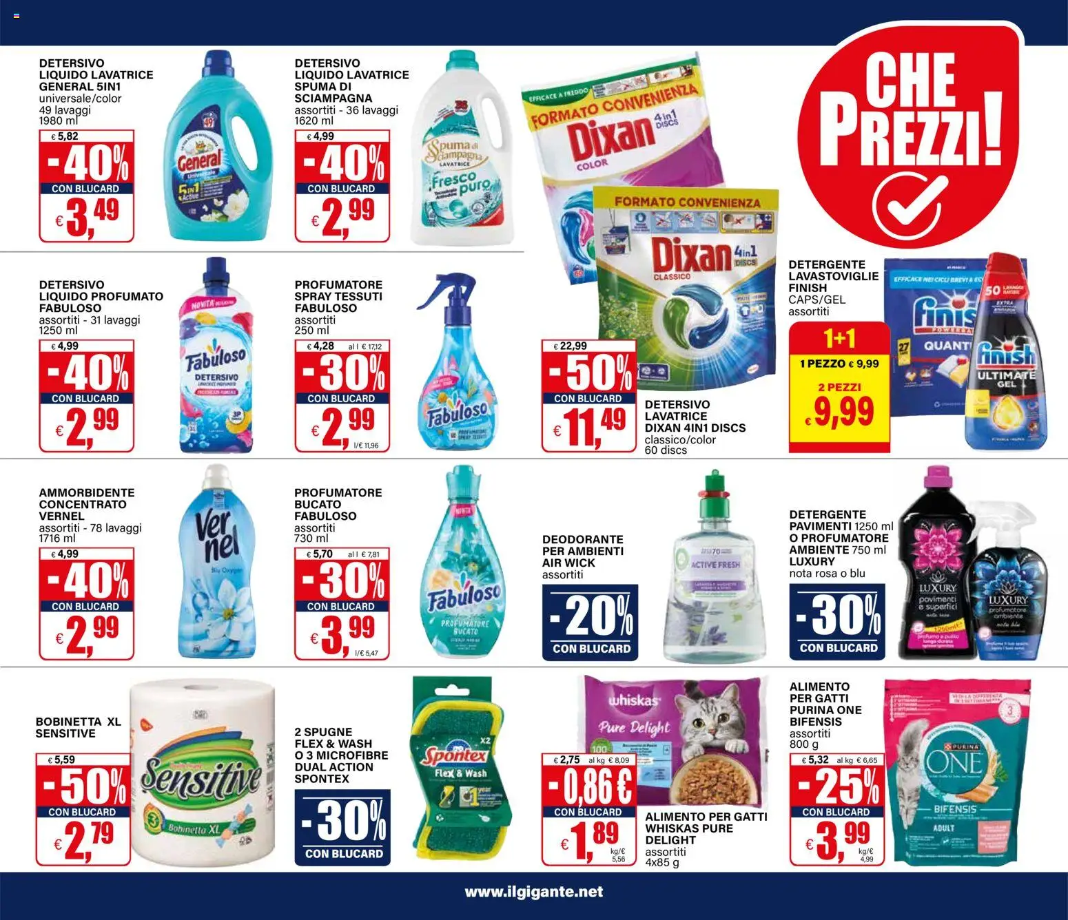 Volantino Il Gigante del 21/09/2026 | Pagina: 23 | Prodotti: Ammorbidente, Detergente, Lavatrice, Spugne