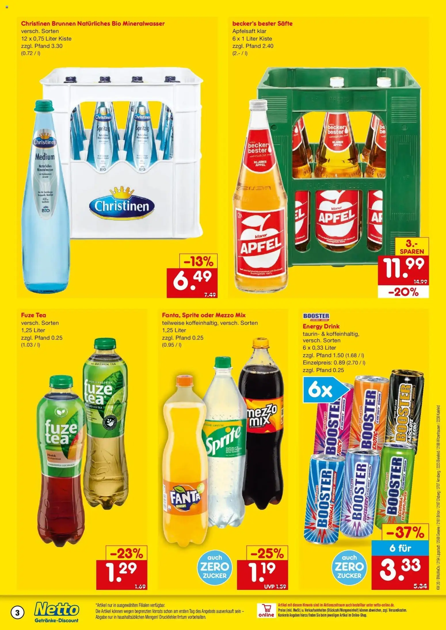 Netto Marken-Discount Prospekt Lippstadt	 – gültig ab 10.05.2026 | Seite: 3 | Produkte: Sprite, Äpfel, Apfelsaft, Oder mezzo mix