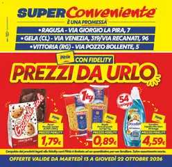 Anteprima del volantino SuperConveniente volantino Gela, Vittoria valido a partire dal 13/10/2026