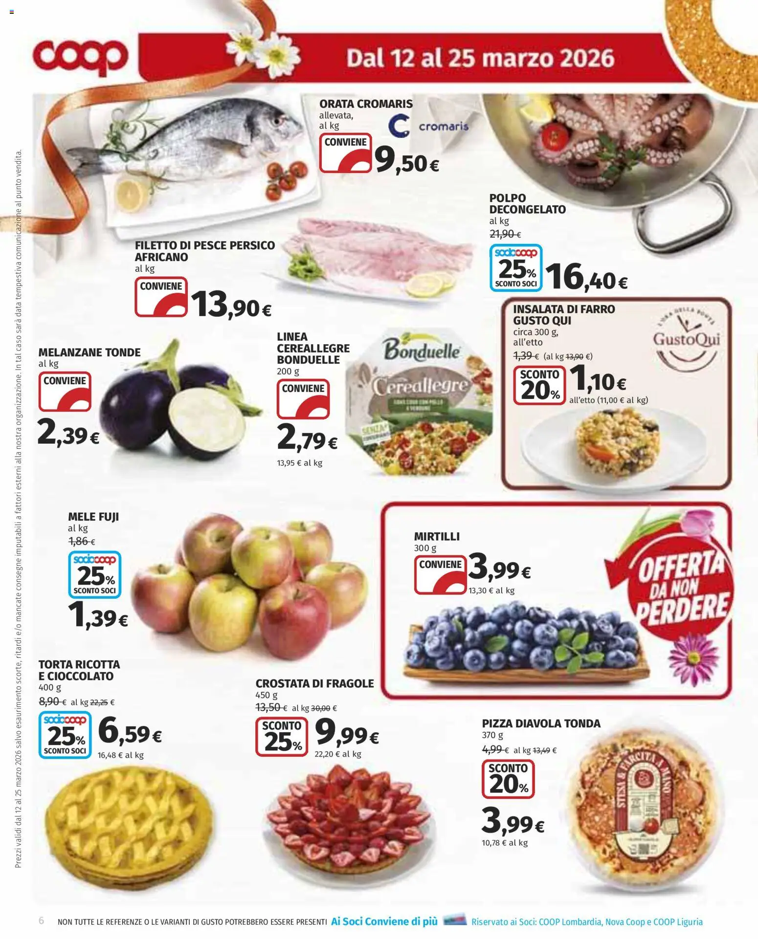 Volantino COOP del 12.03.2026 | Pagina: 6 | Prodotti: Pizza, Polpo, Data, Ricotta