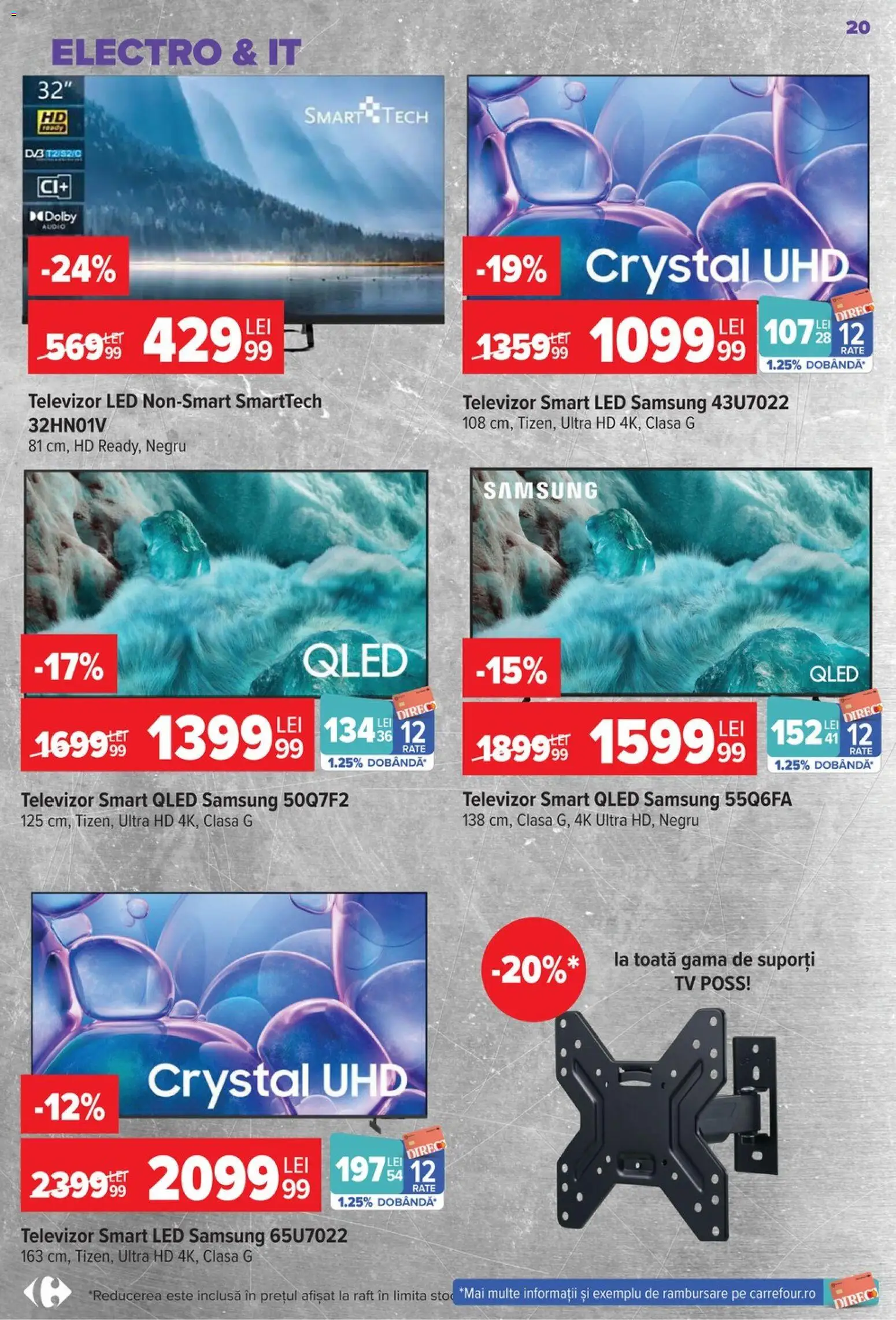 Noul catalog Carrefour – valabil de la 22.07.2026 | Pagină: 20 | Produse: Vestiyer, Televizor, Audio, Babak